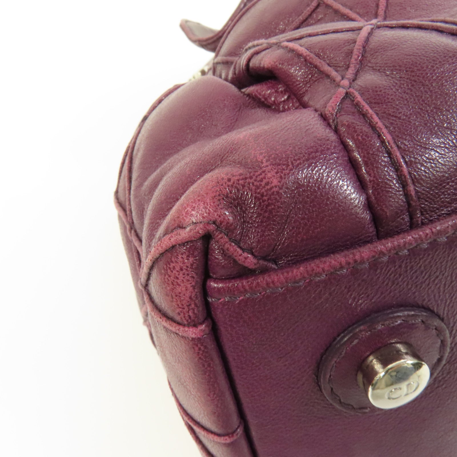 Dior 牛皮皮革Cannage銀扣肩背袋