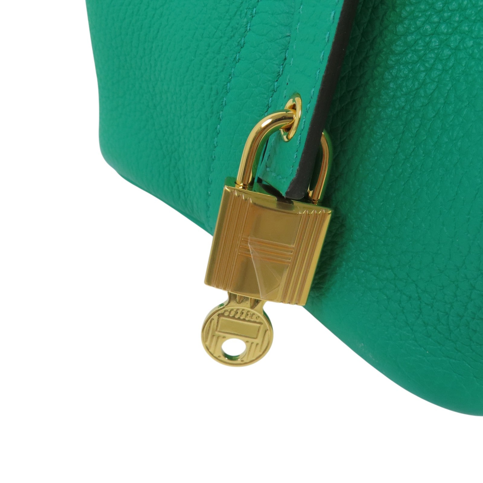 HERMES Clemence皮革Picotin PM Tote Bag金扣手挽袋