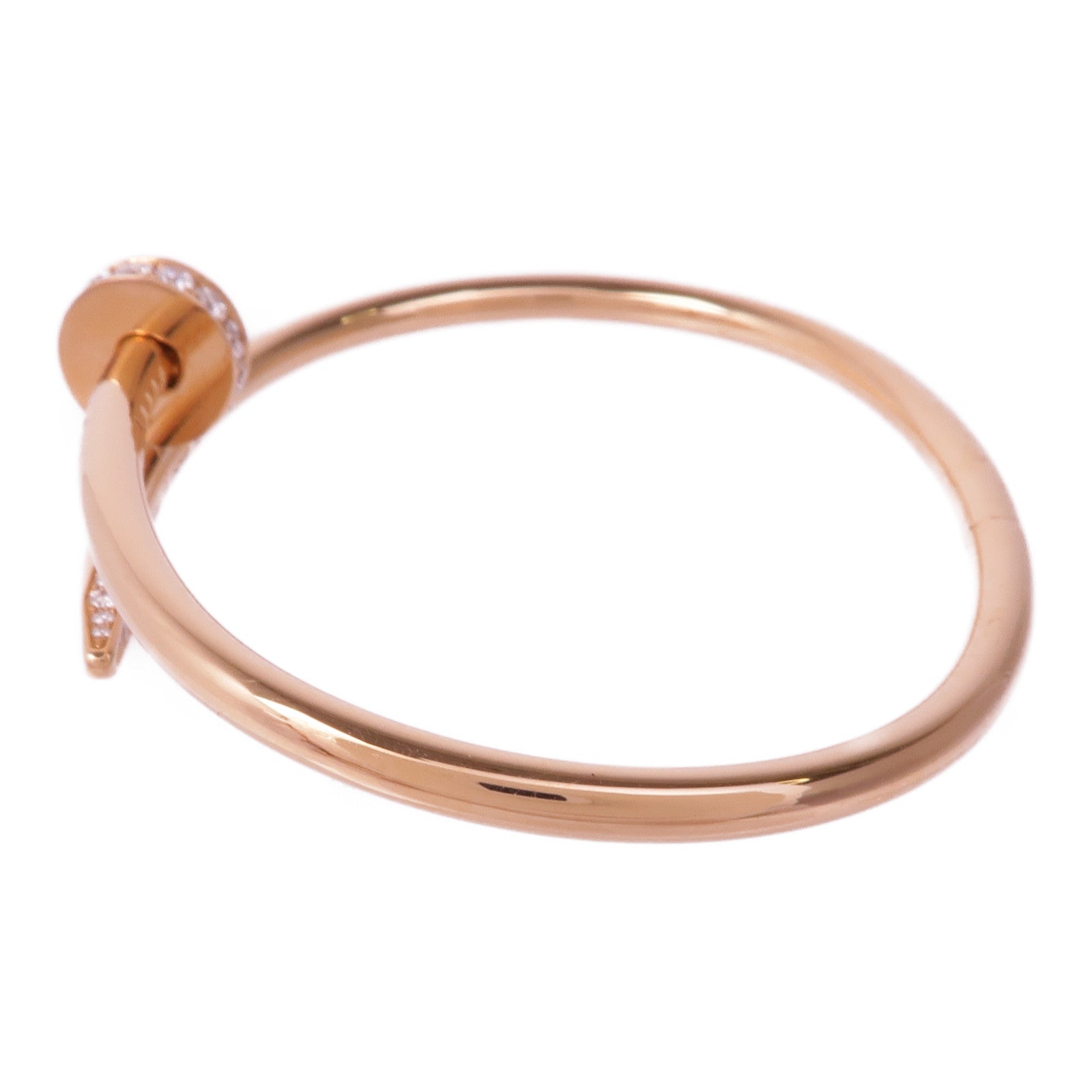 CARTIER 18K玫瑰金Juste un Clou鑽石手鐲Cartier#17