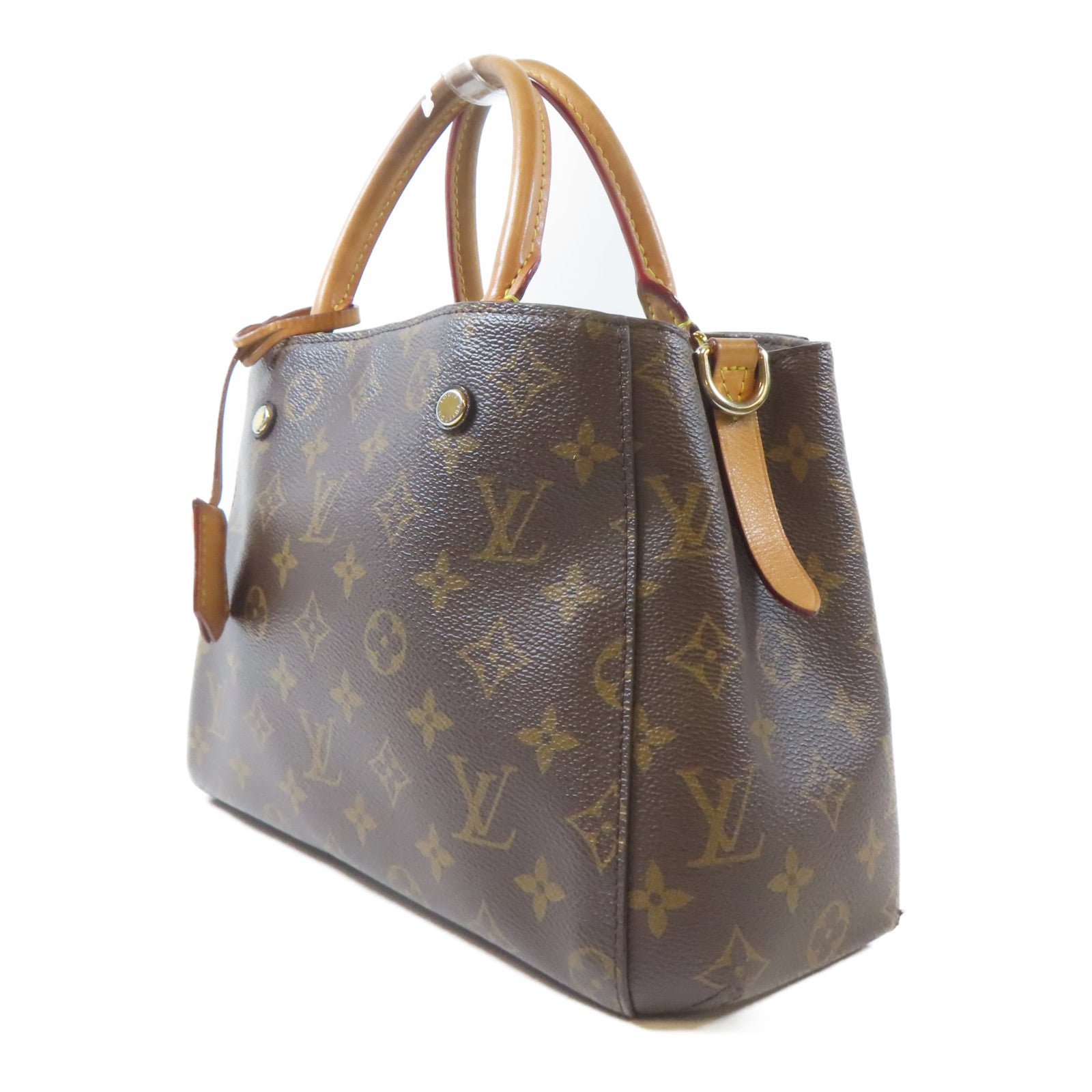 LOUIS VUITTON Monogram Montaigne金扣手挽肩背兩用袋啡色
