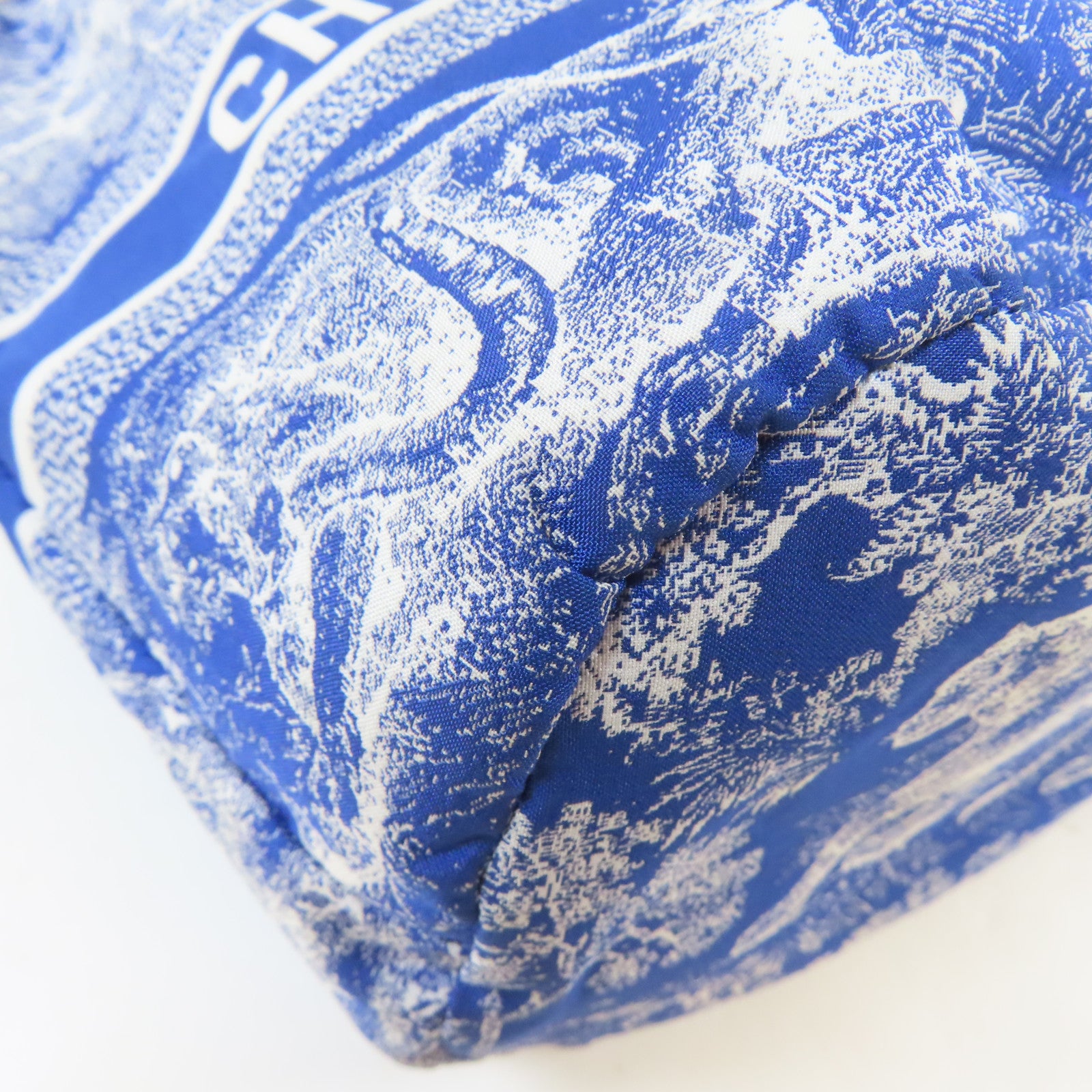 Dior 【激減優惠】帆布Travel Pouch銀扣手挽袋藍色