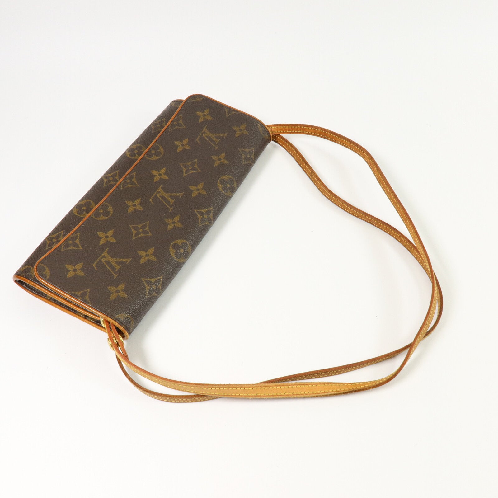 LOUIS VUITTON Monogram Pochette Twin GM金扣肩背袋
