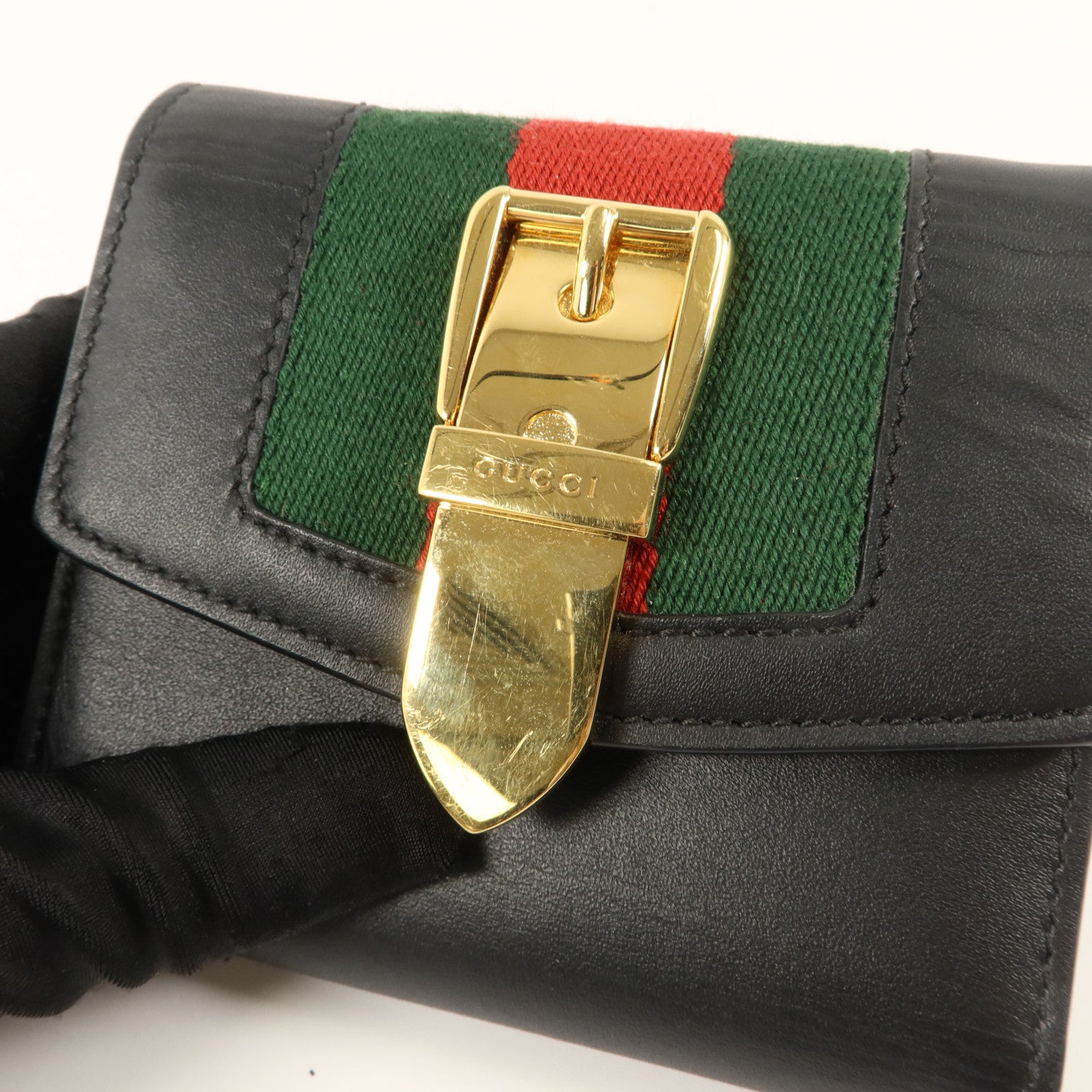 GUCCI 牛皮皮革Trifold Wallet錢包