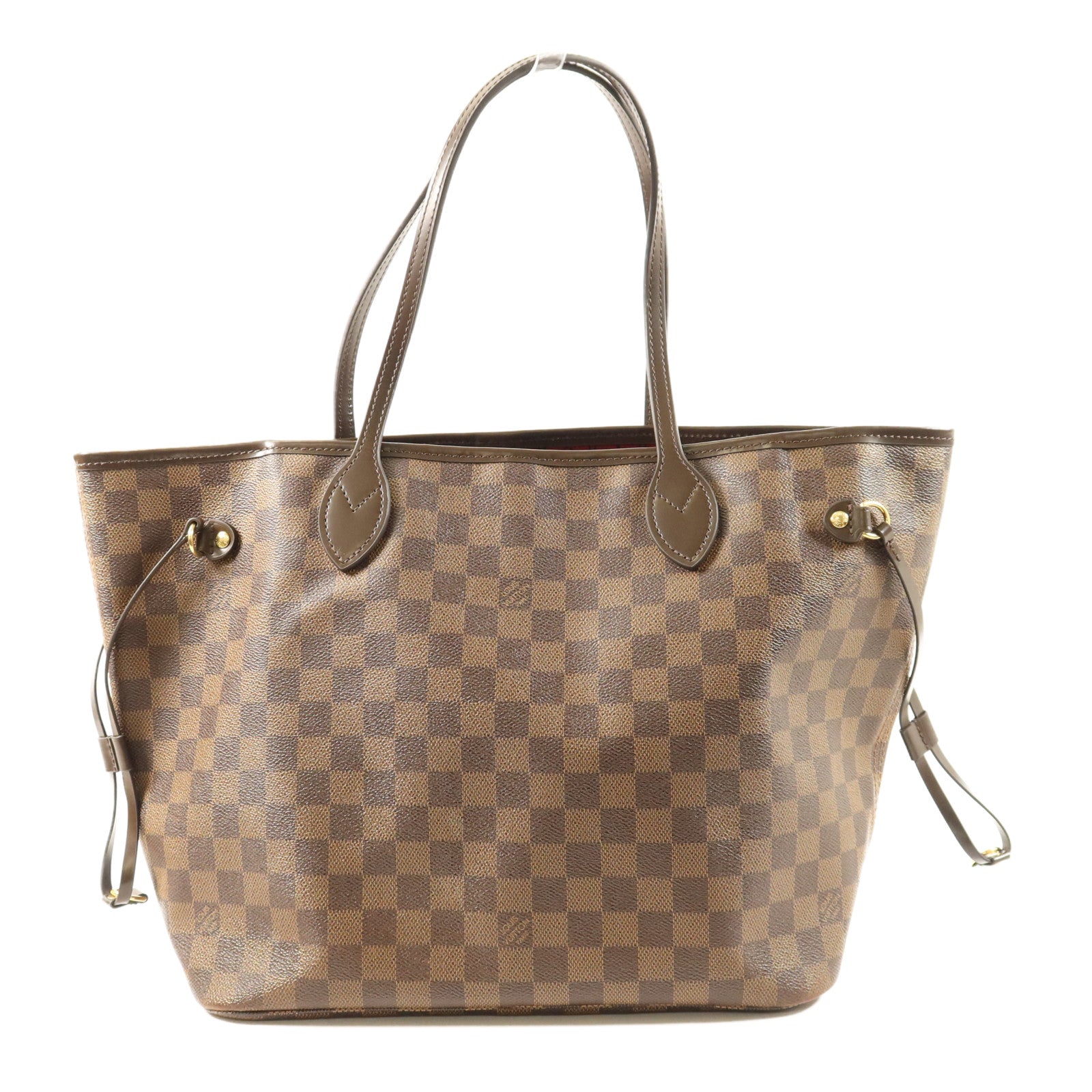 LOUIS VUITTON Damier Neverfull MM金扣手挽袋/肩背袋