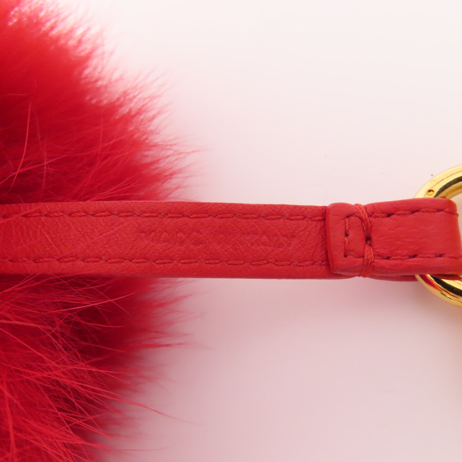 FENDI 毛皮Charm金扣掛飾