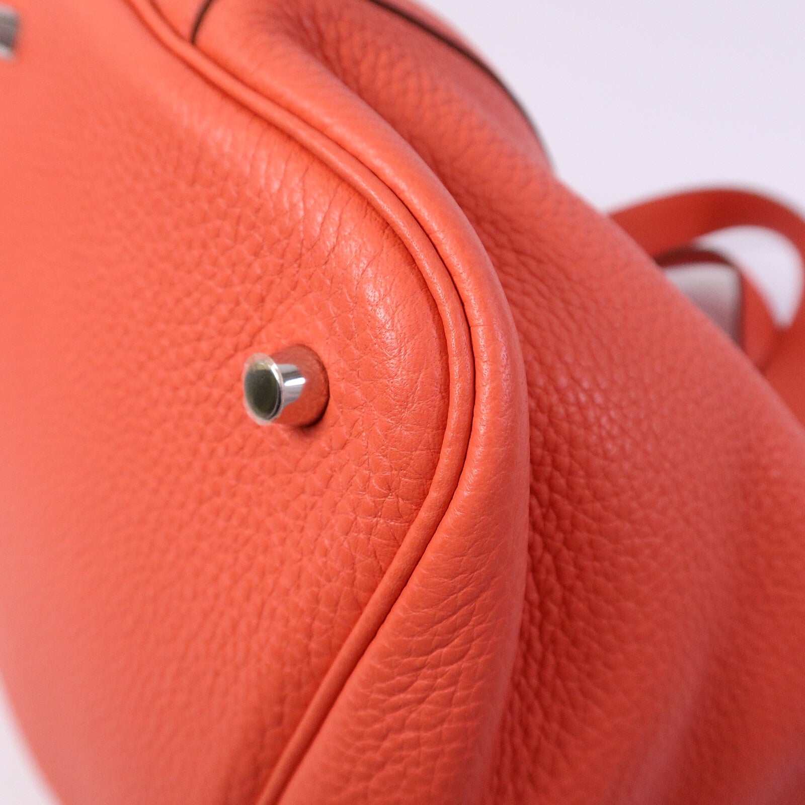 HERMES Clemence皮革Picotin MM扣手挽袋Rose Jaipur