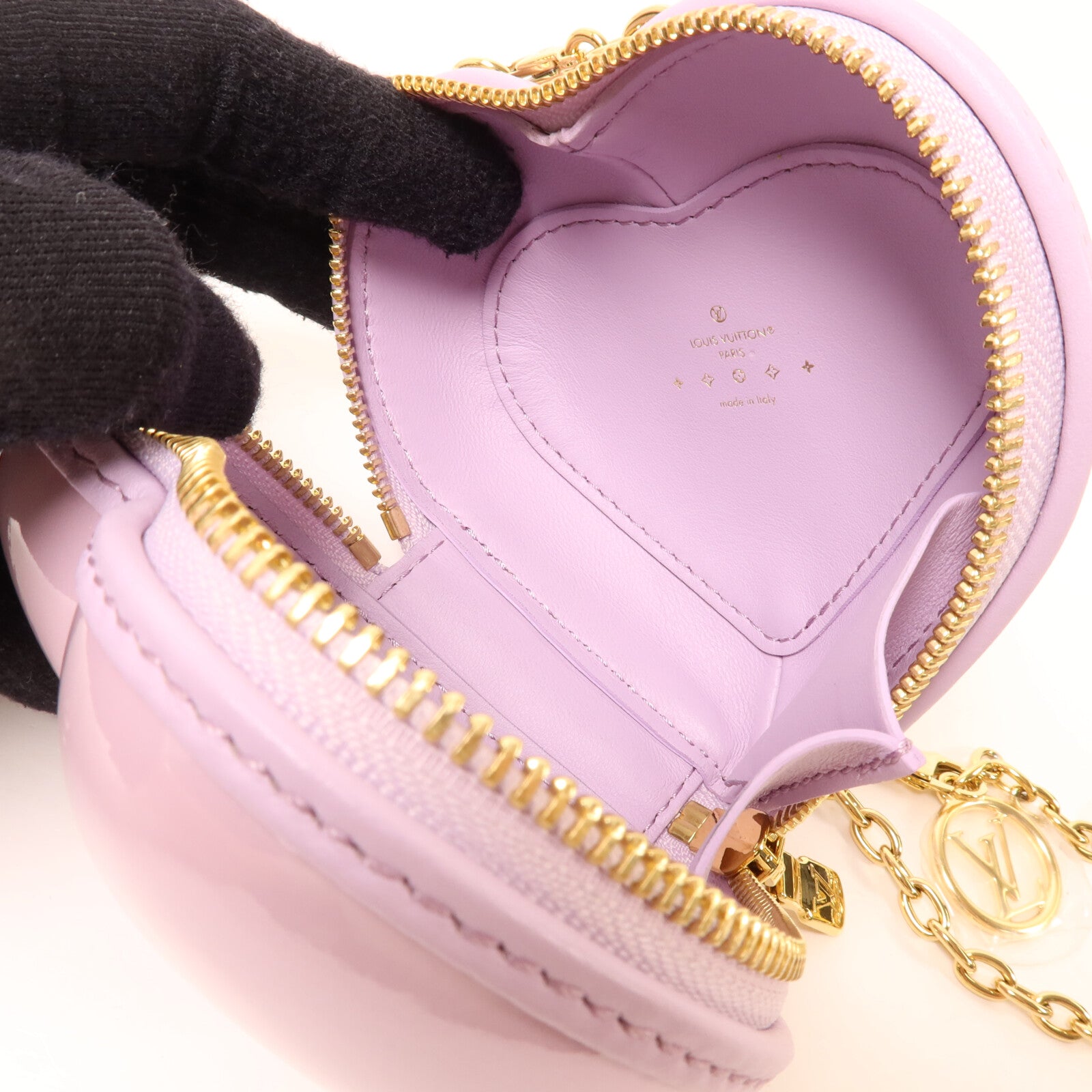 LOUIS VUITTON Monogram Vernis Keep My Heart鏈帶手挽肩背兩用袋