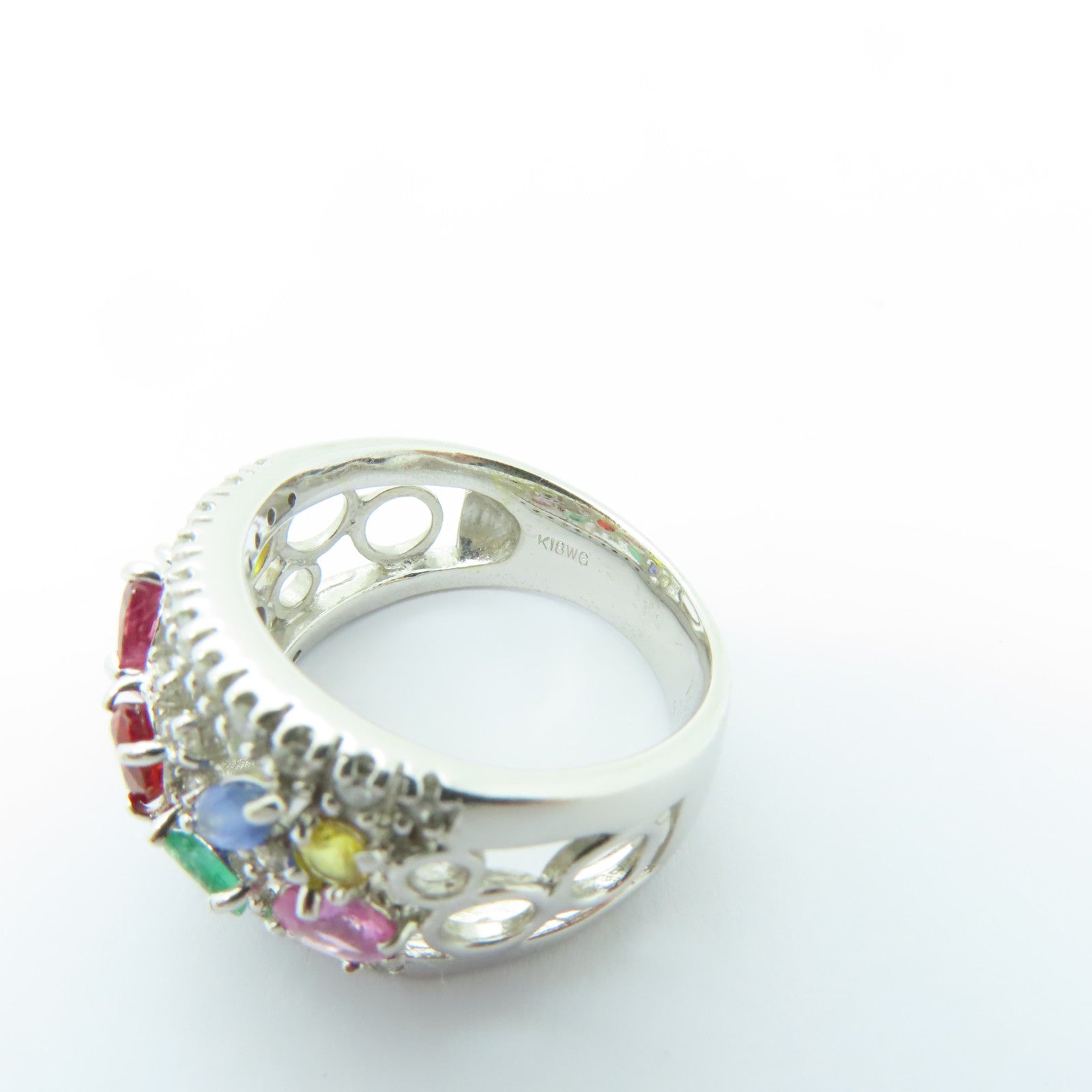 JEWELRY **【激減優惠】18K白金Ring0.037/0.23/1.52ct鑽石戒指彩色US#5.75