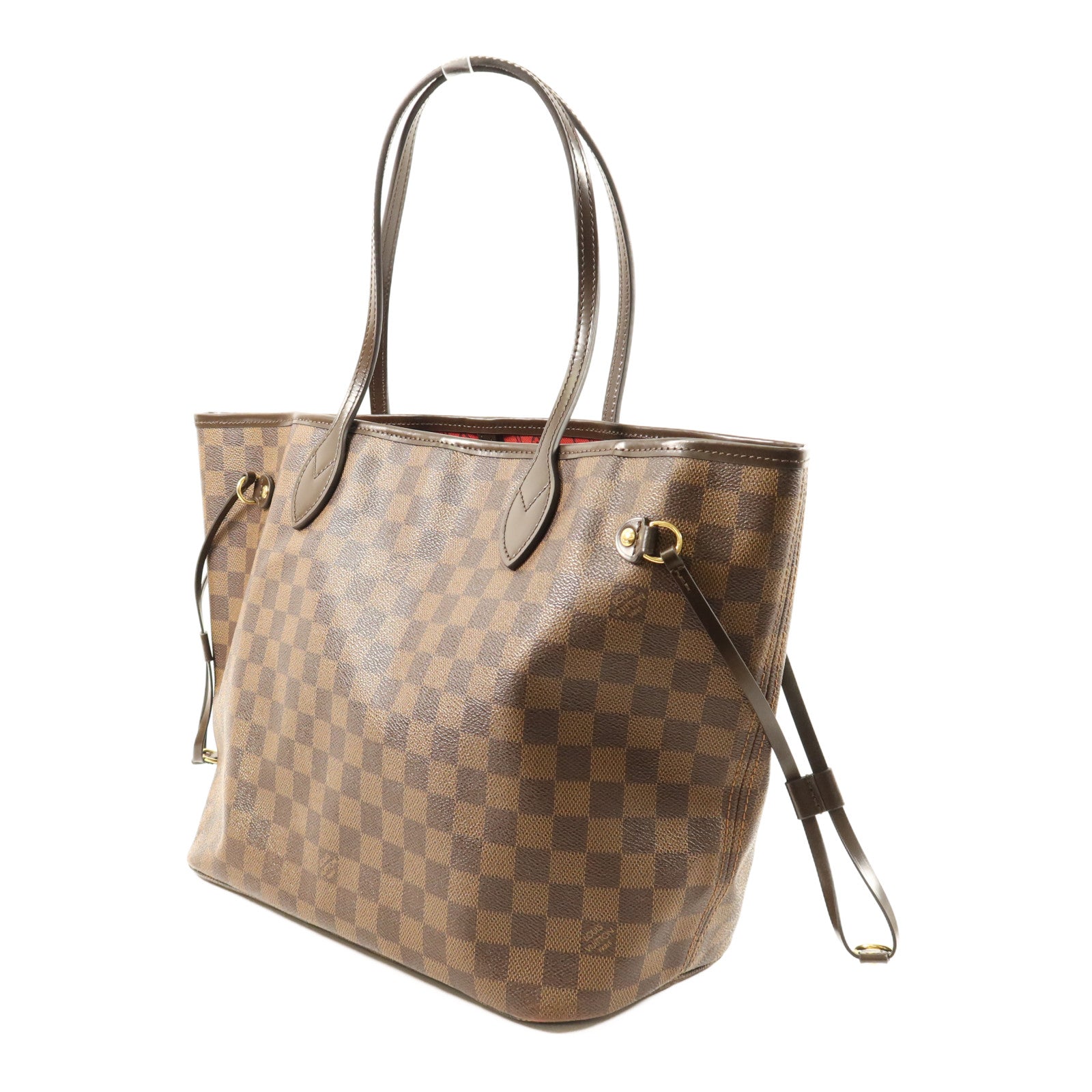 LOUIS VUITTON Damier Neverfull MM金扣手挽袋/肩背袋