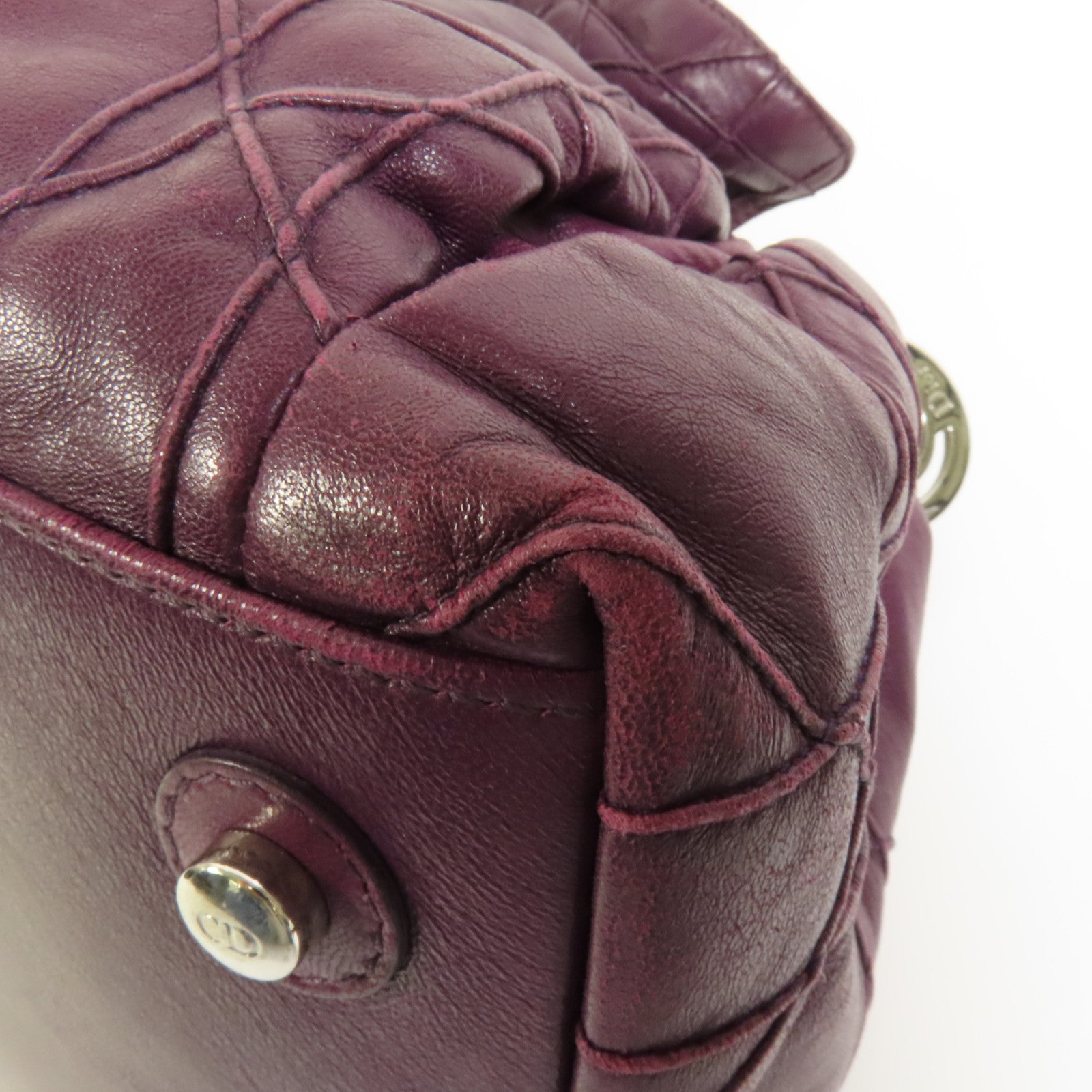 Dior 牛皮皮革Cannage銀扣肩背袋