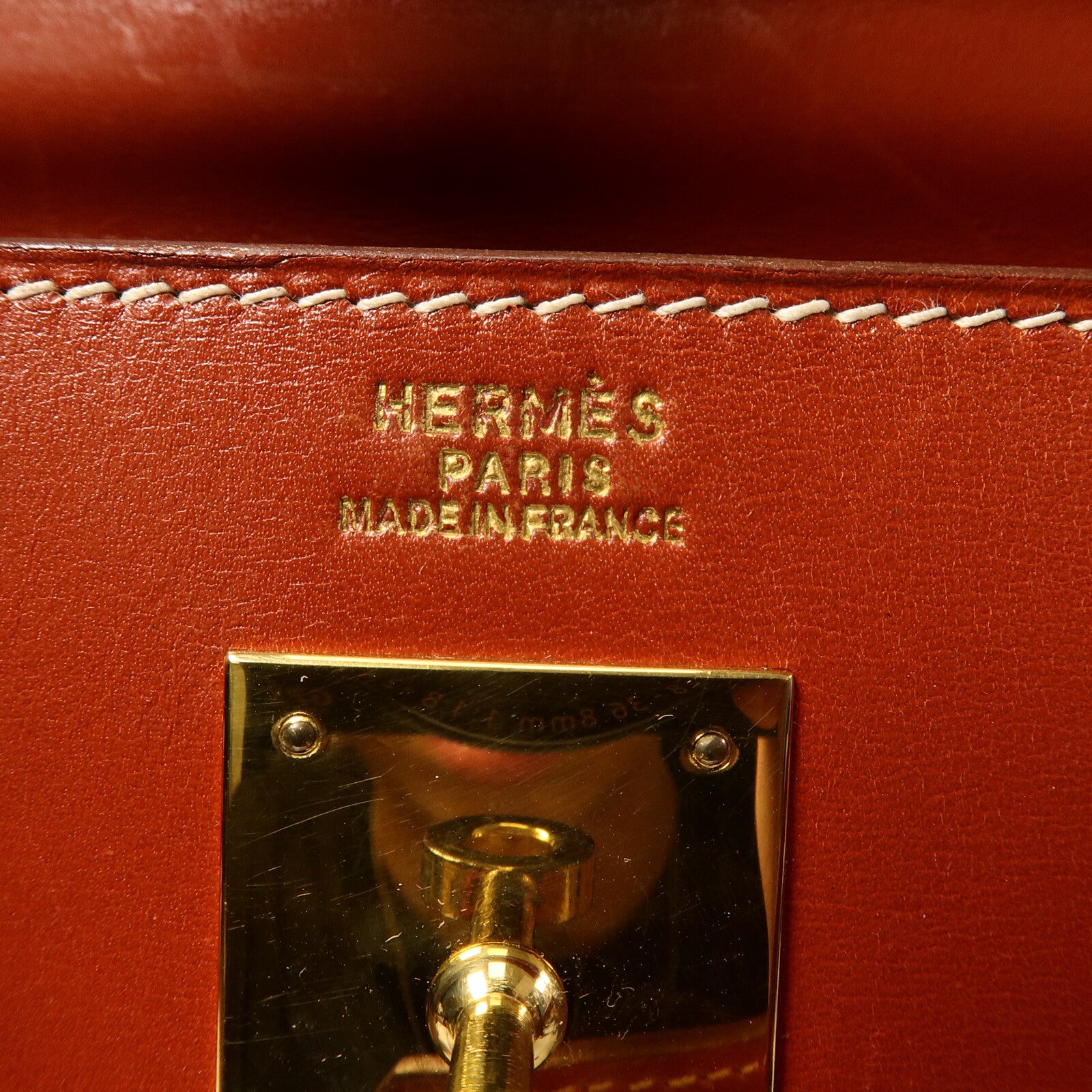 HERMES Box皮革Kelly 32手挽袋