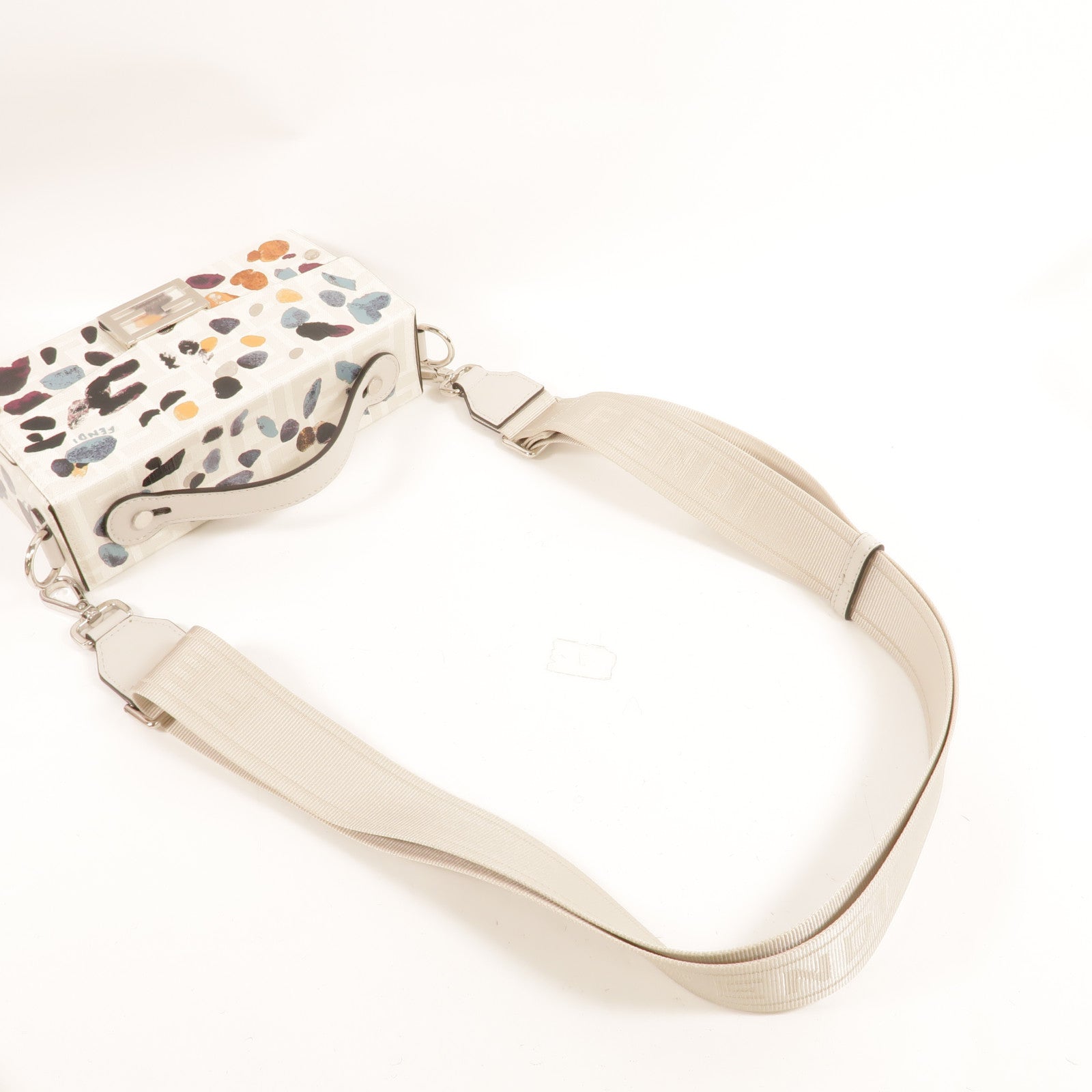 FENDI 塗層帆布Baguette Soft Trunk手挽肩背兩用袋