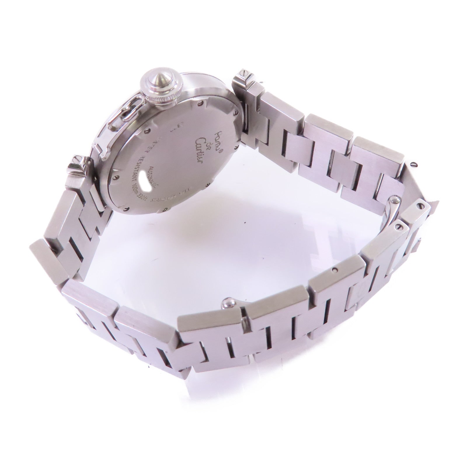 CARTIER Pasha C Watch不鏽鋼自動機芯手錶銀灰色
