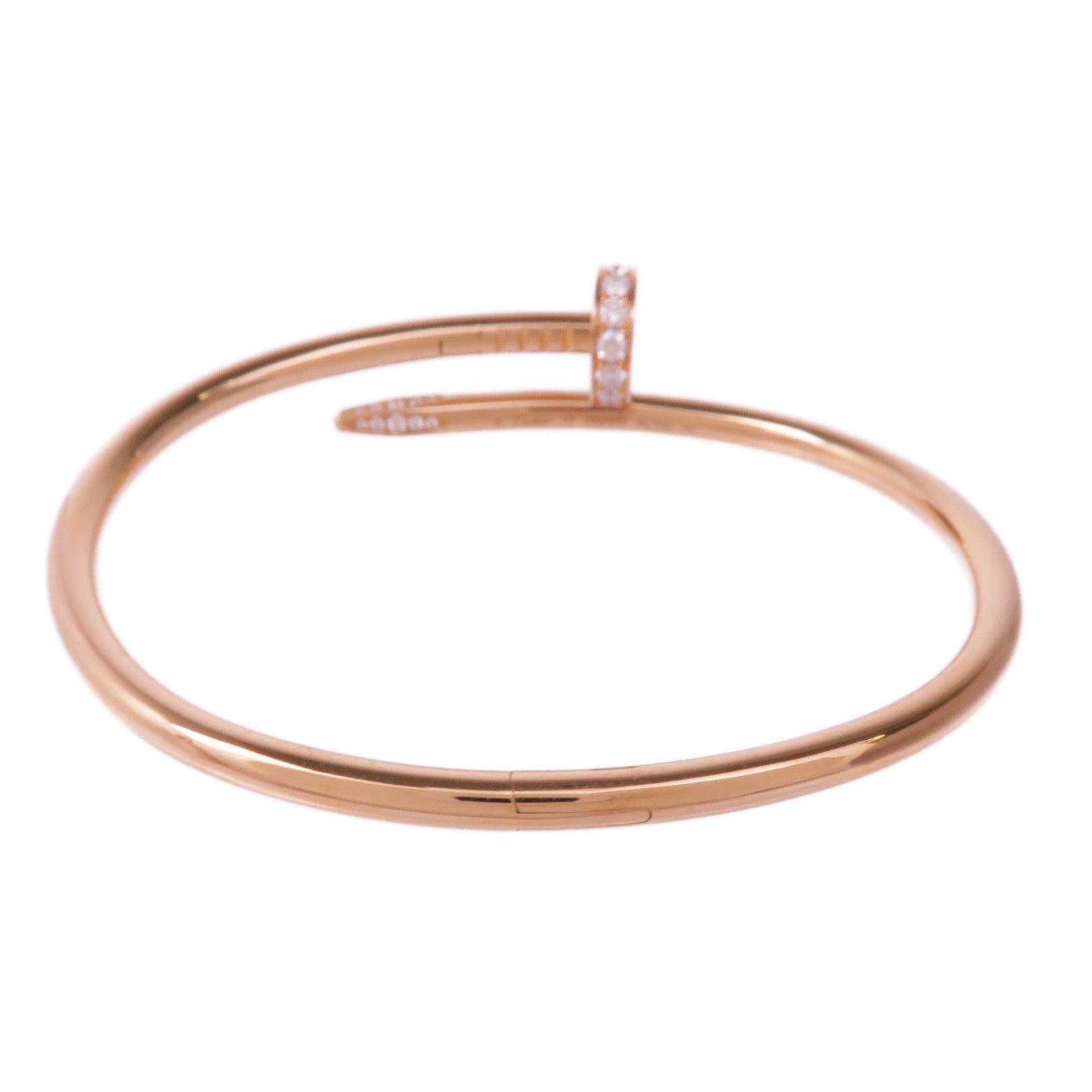 CARTIER 18K玫瑰金Juste un Clou鑽石手鐲Cartier#17