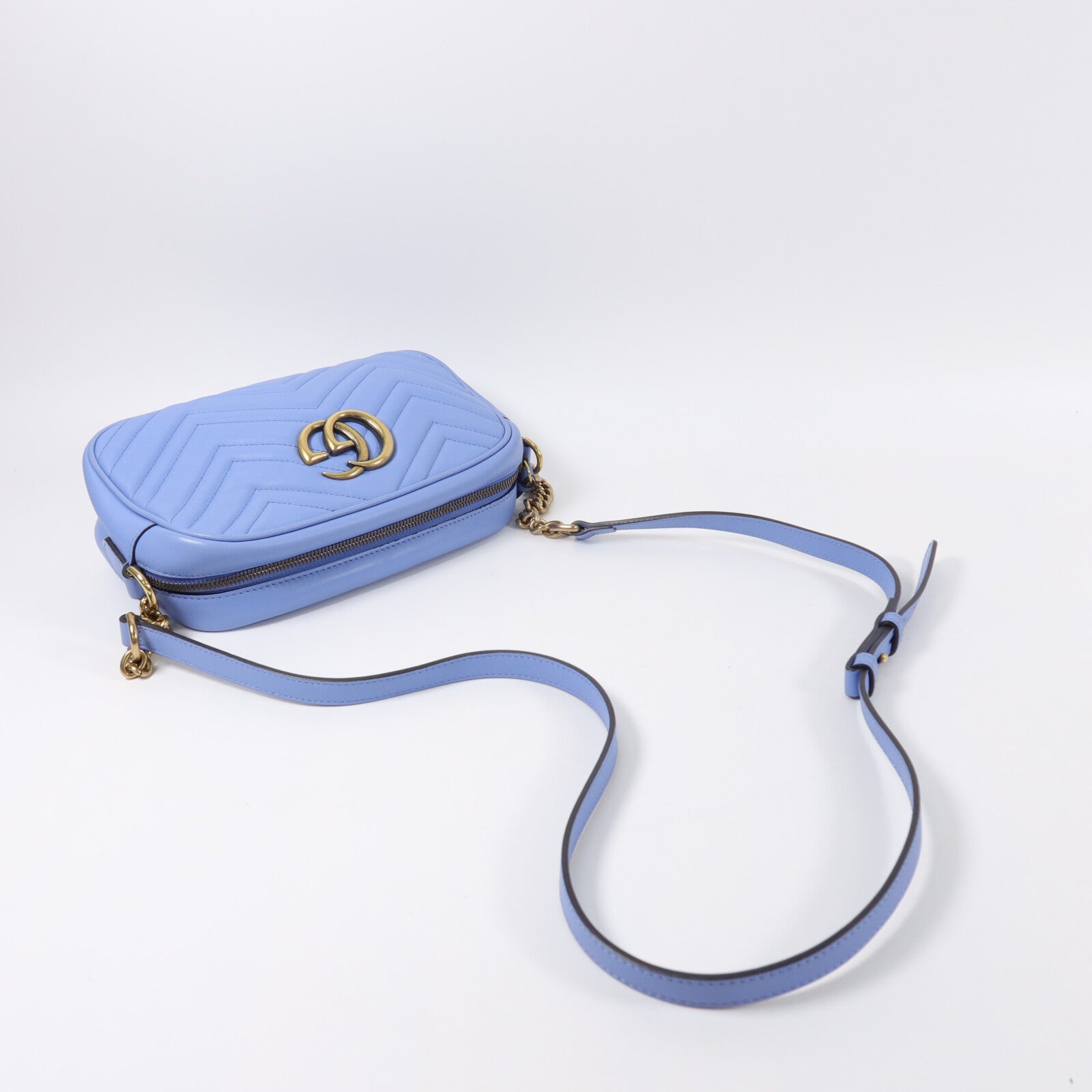 GUCCI 牛皮皮革GG Marmont肩背袋