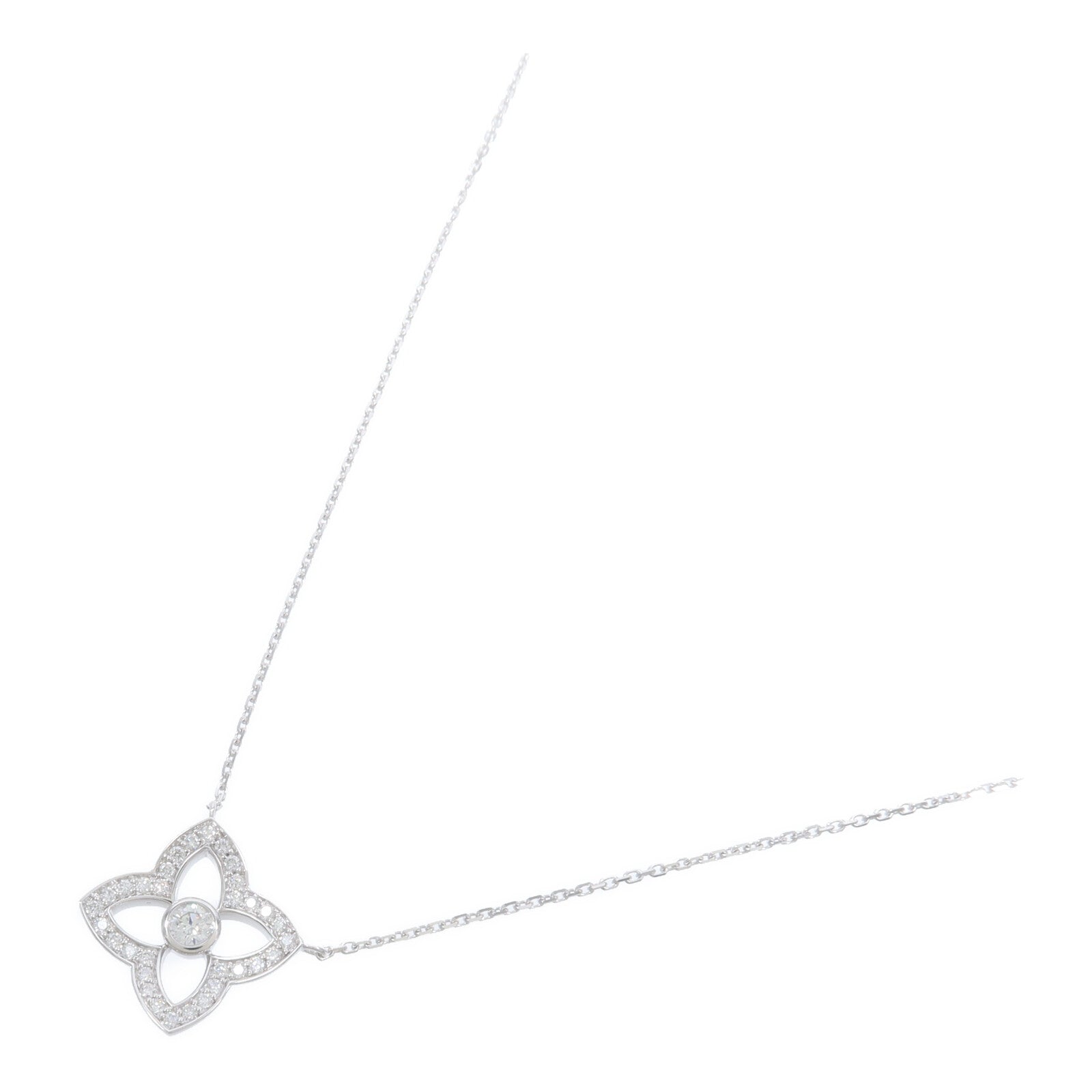 JEWELRY 18K白金De Beers Lotus鑽石項鍊