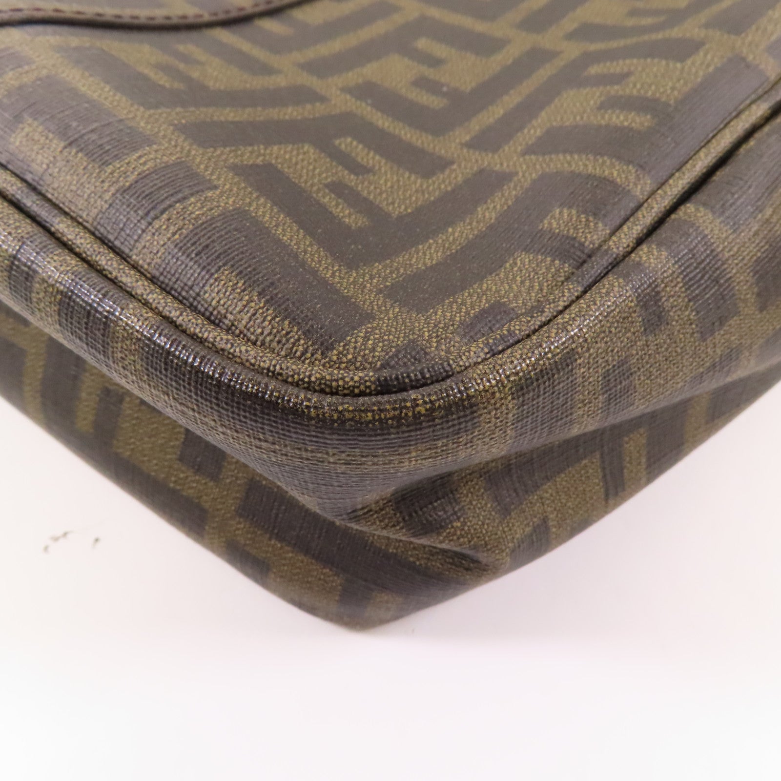 FENDI 塗層帆布Briefcase銀扣手挽肩背兩用袋