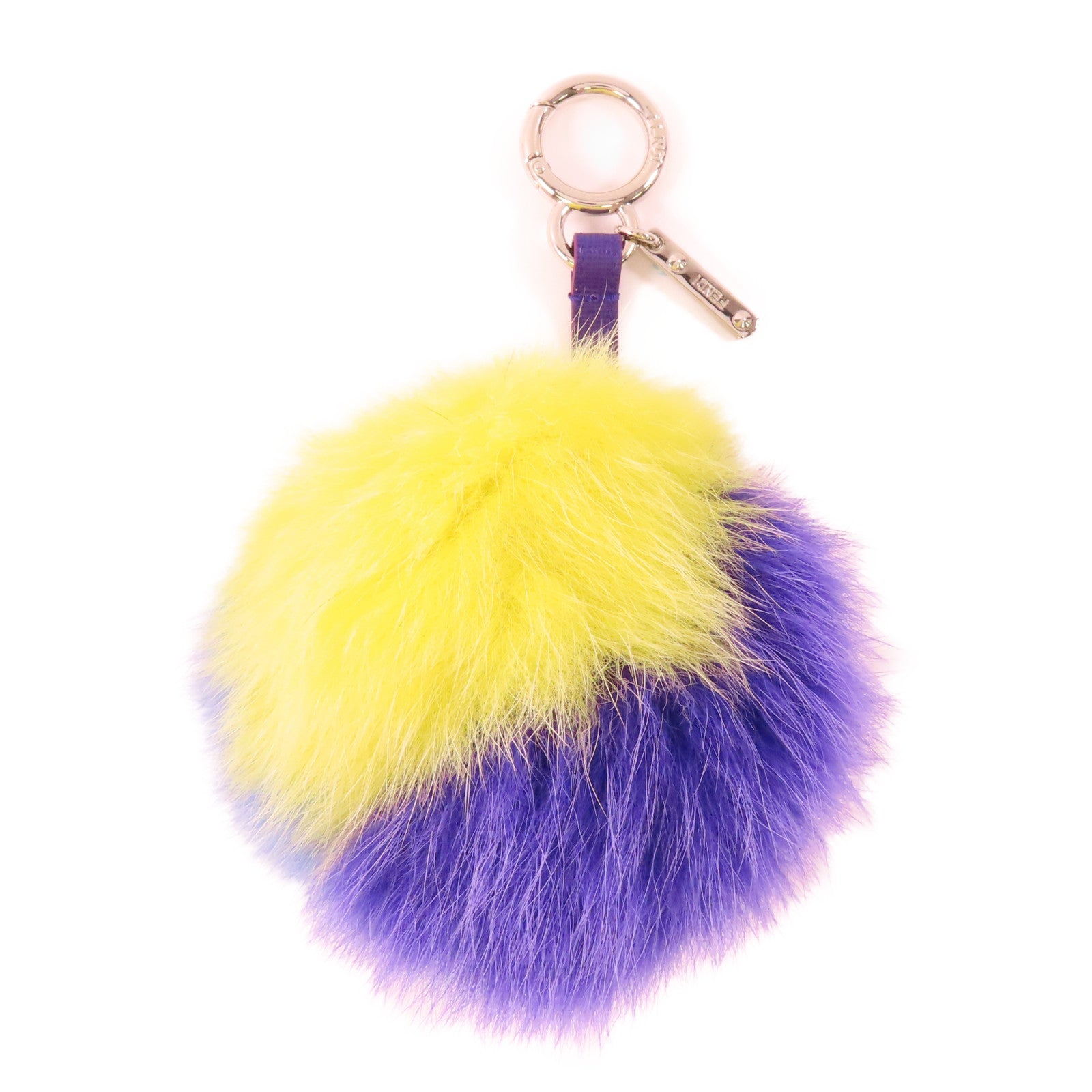 FENDI 毛皮Charm銀扣掛飾