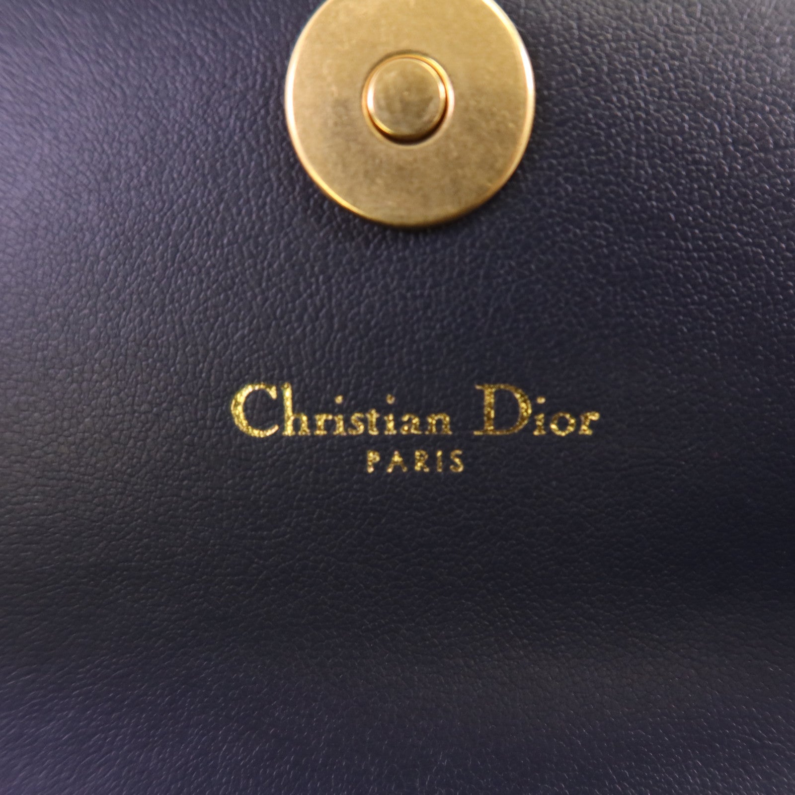 Dior Obriqur牛仔布Medium Saddle Pouch With Chain金扣鏈帶肩背袋