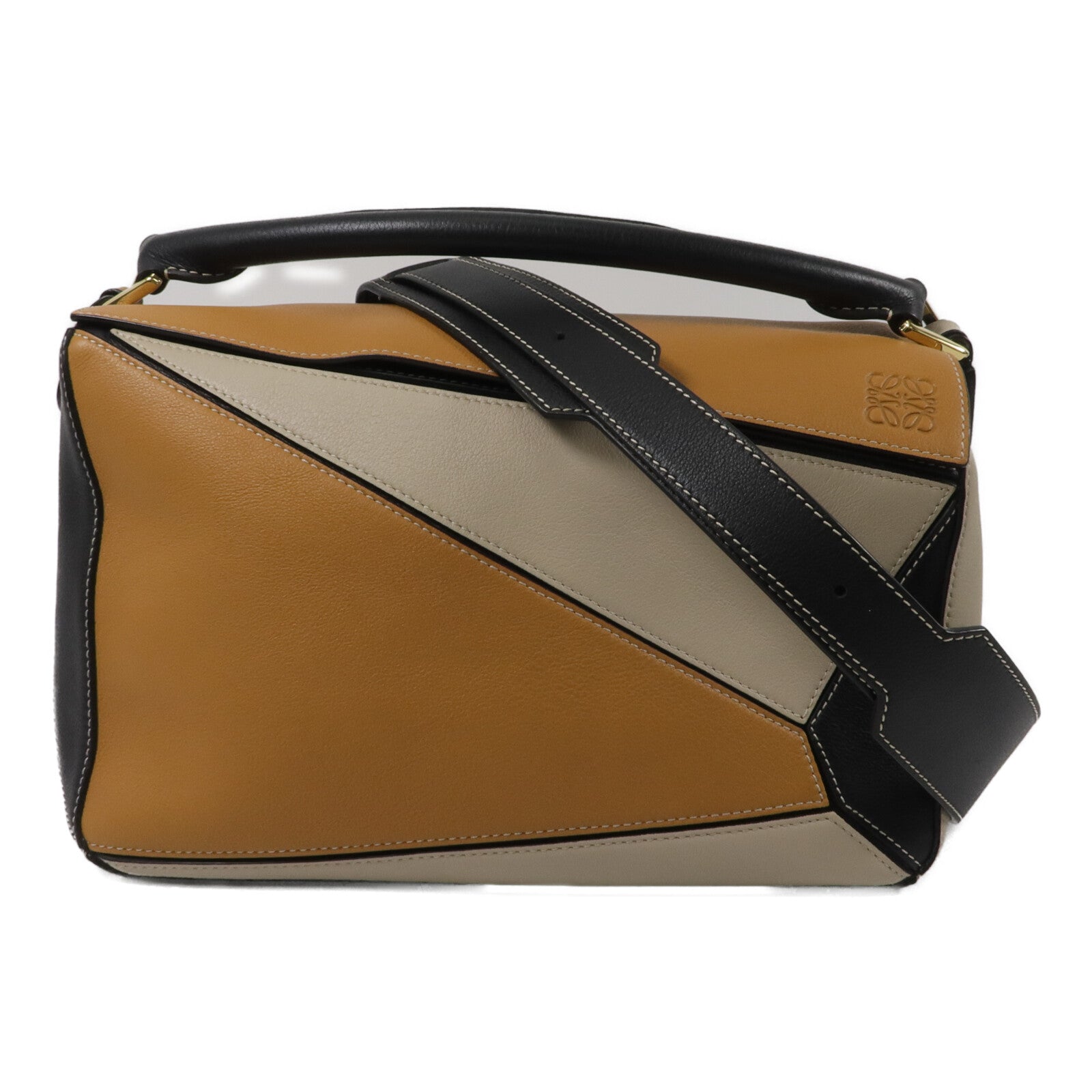 LOEWE 牛皮皮革Puzzle Medium手挽肩背兩用袋