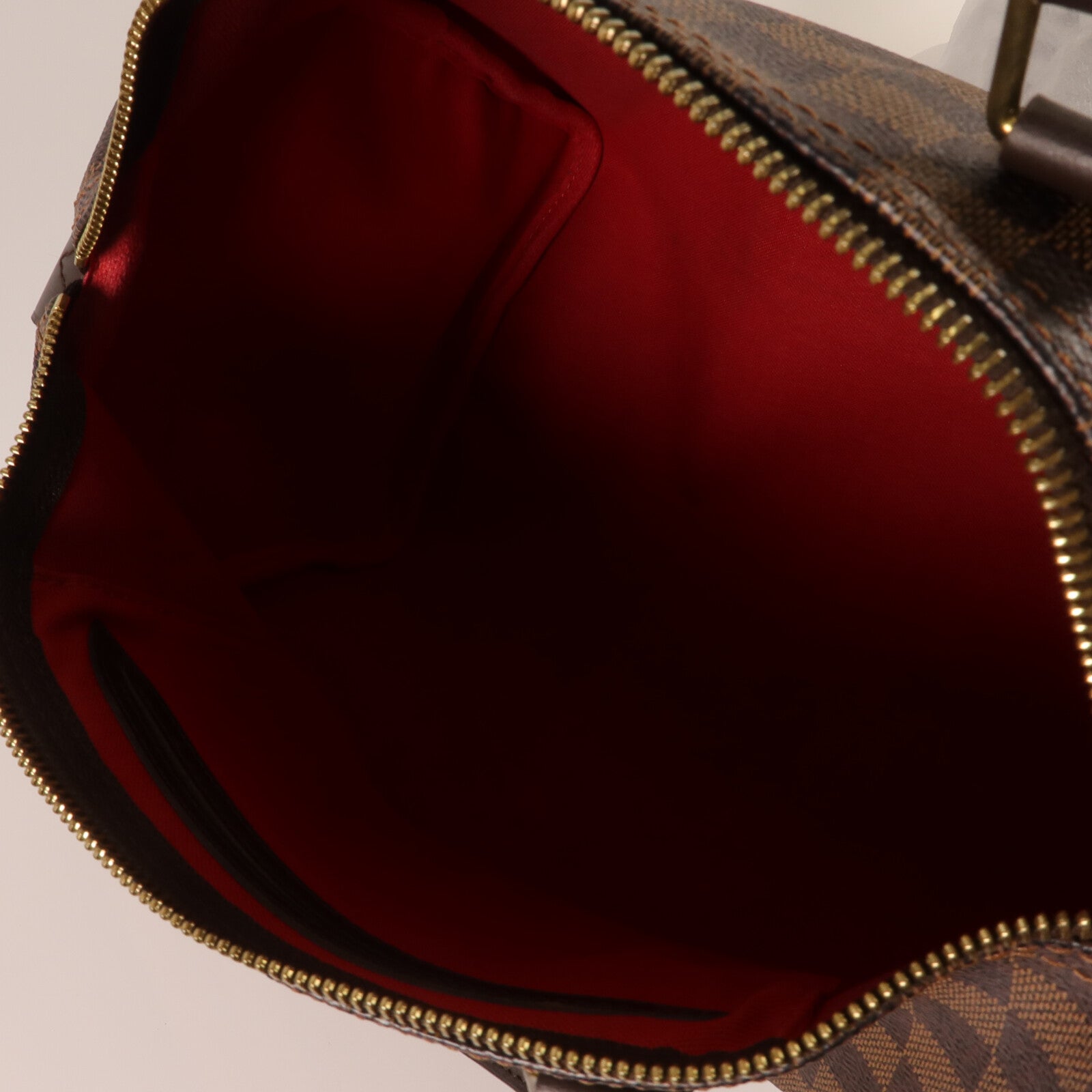 LOUIS VUITTON Damier Speedy 30金扣手挽袋
