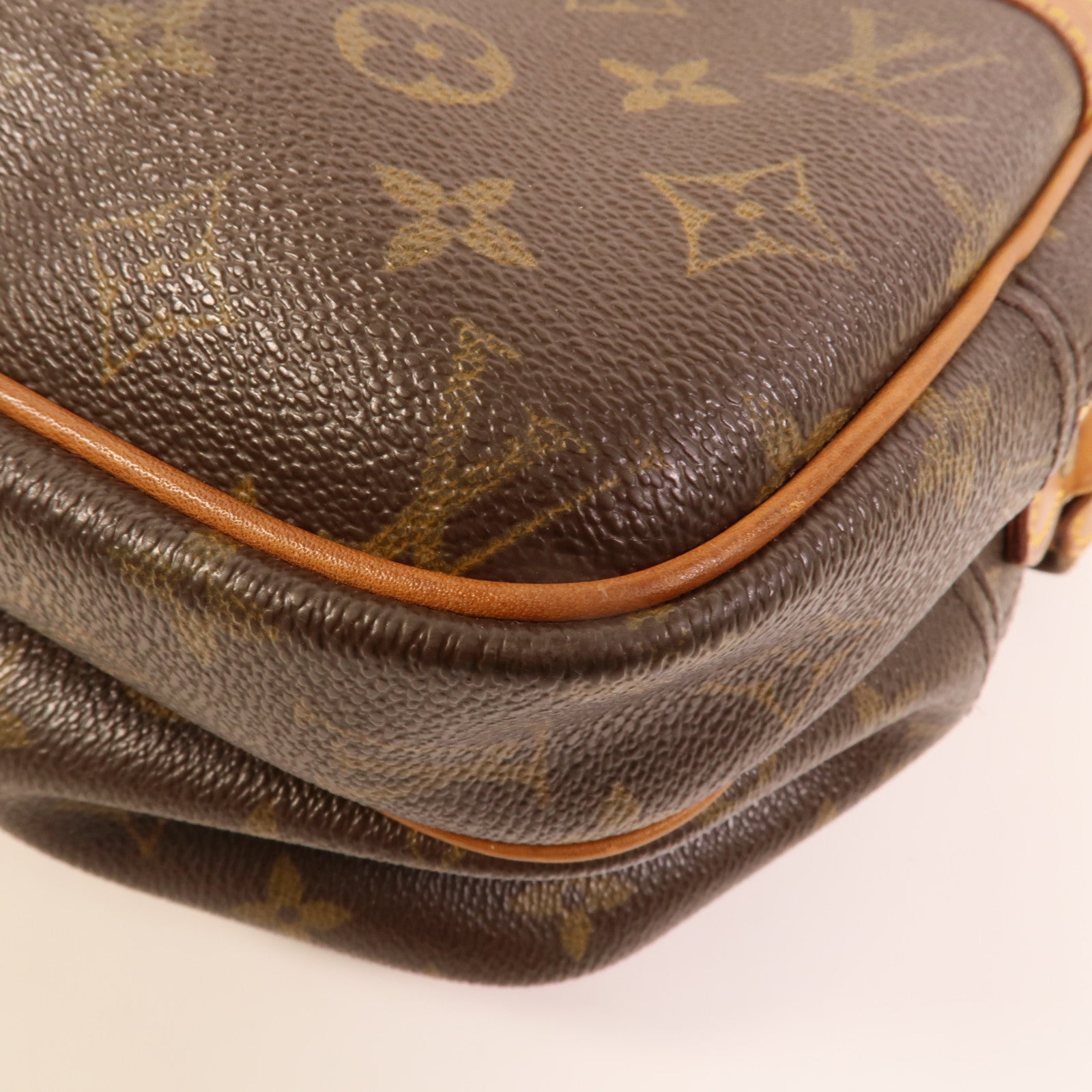 LOUIS VUITTON Monogram Reporter PM金扣肩背袋棕色