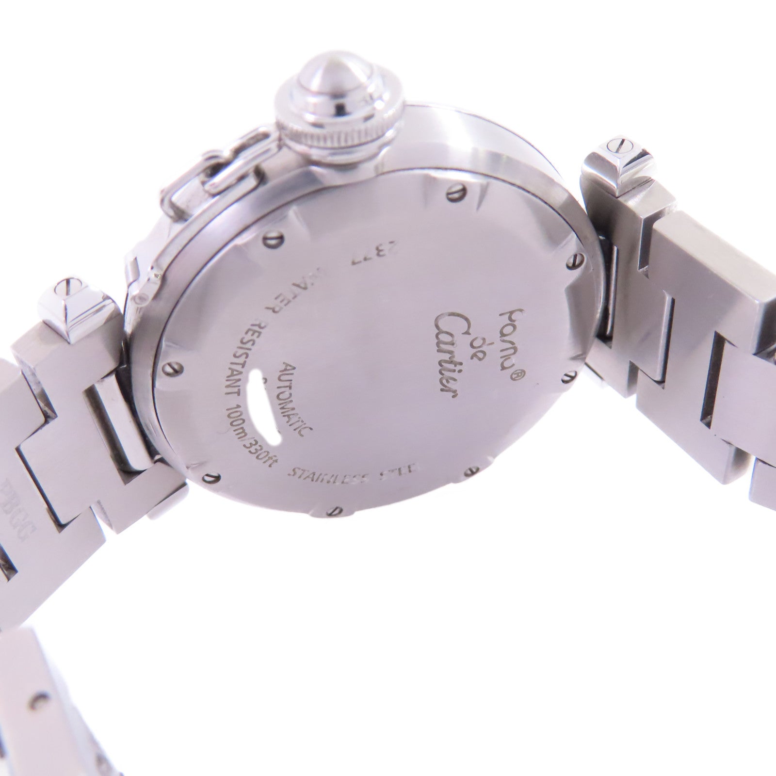 CARTIER Pasha C Watch不鏽鋼自動機芯手錶銀灰色