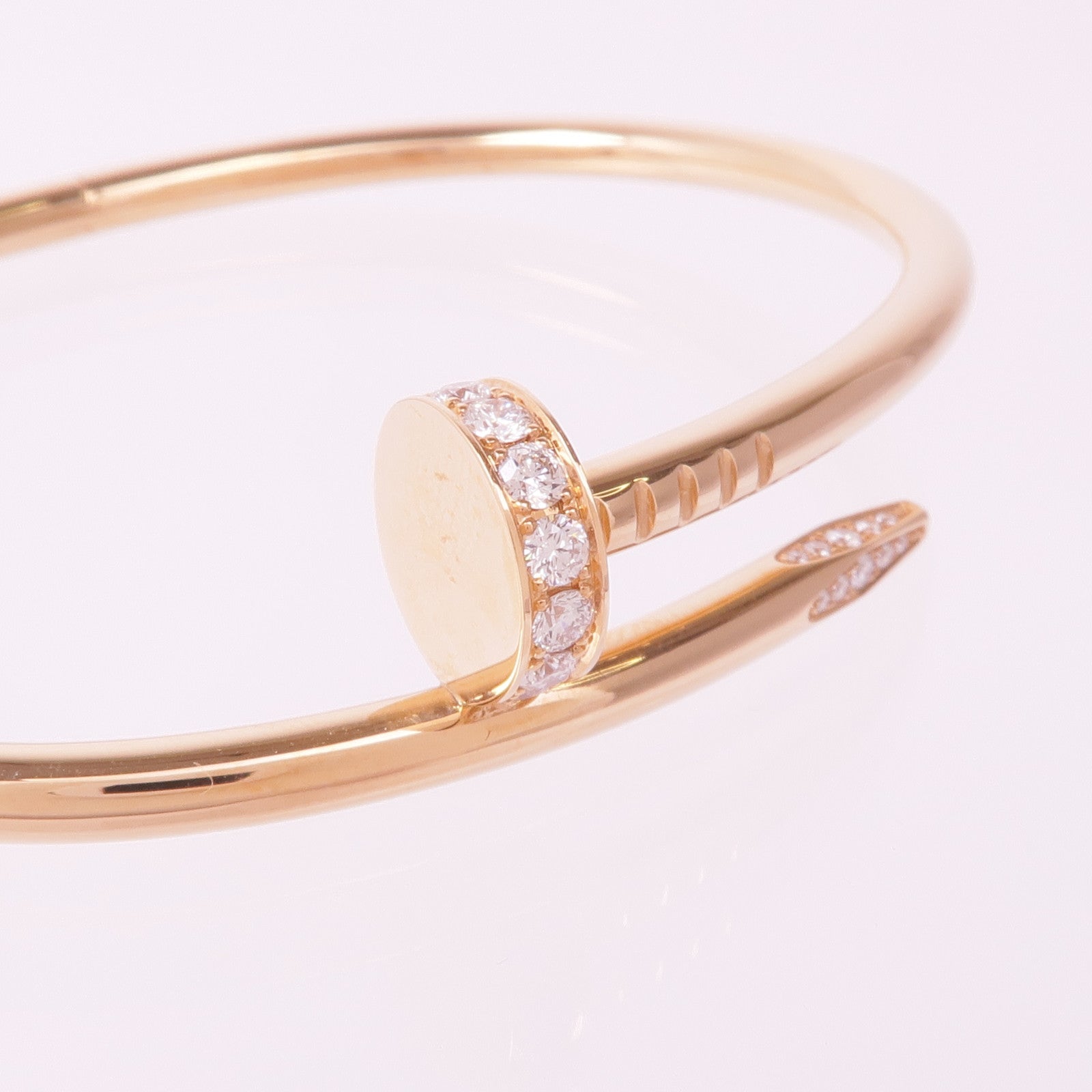 CARTIER 18K玫瑰金Juste un Clou鑽石手鐲Cartier#17