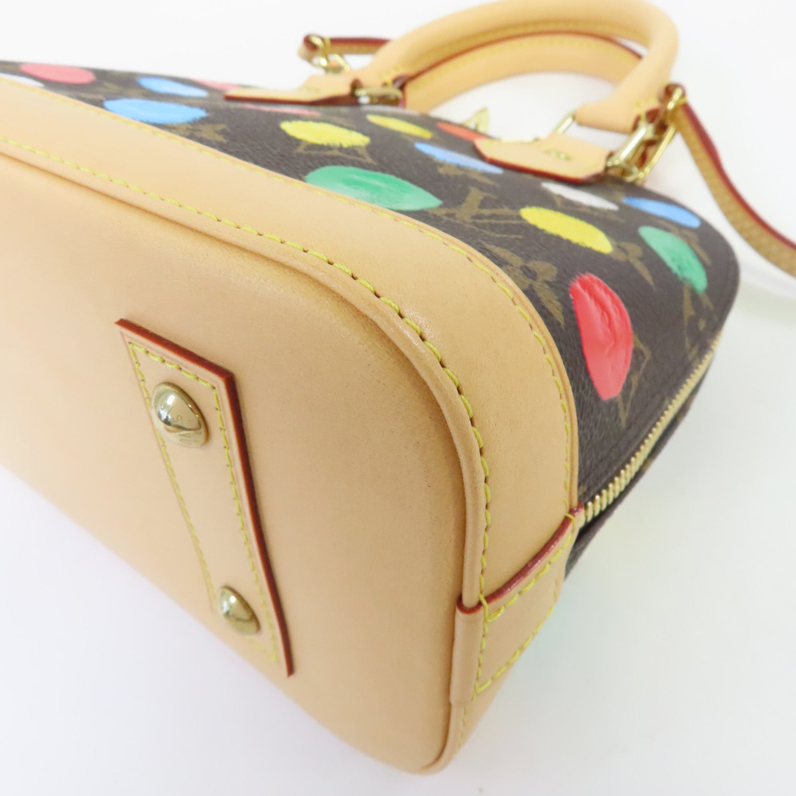 LOUIS VUITTON Monogram YK Alma BB金扣手挽肩背兩用袋彩色