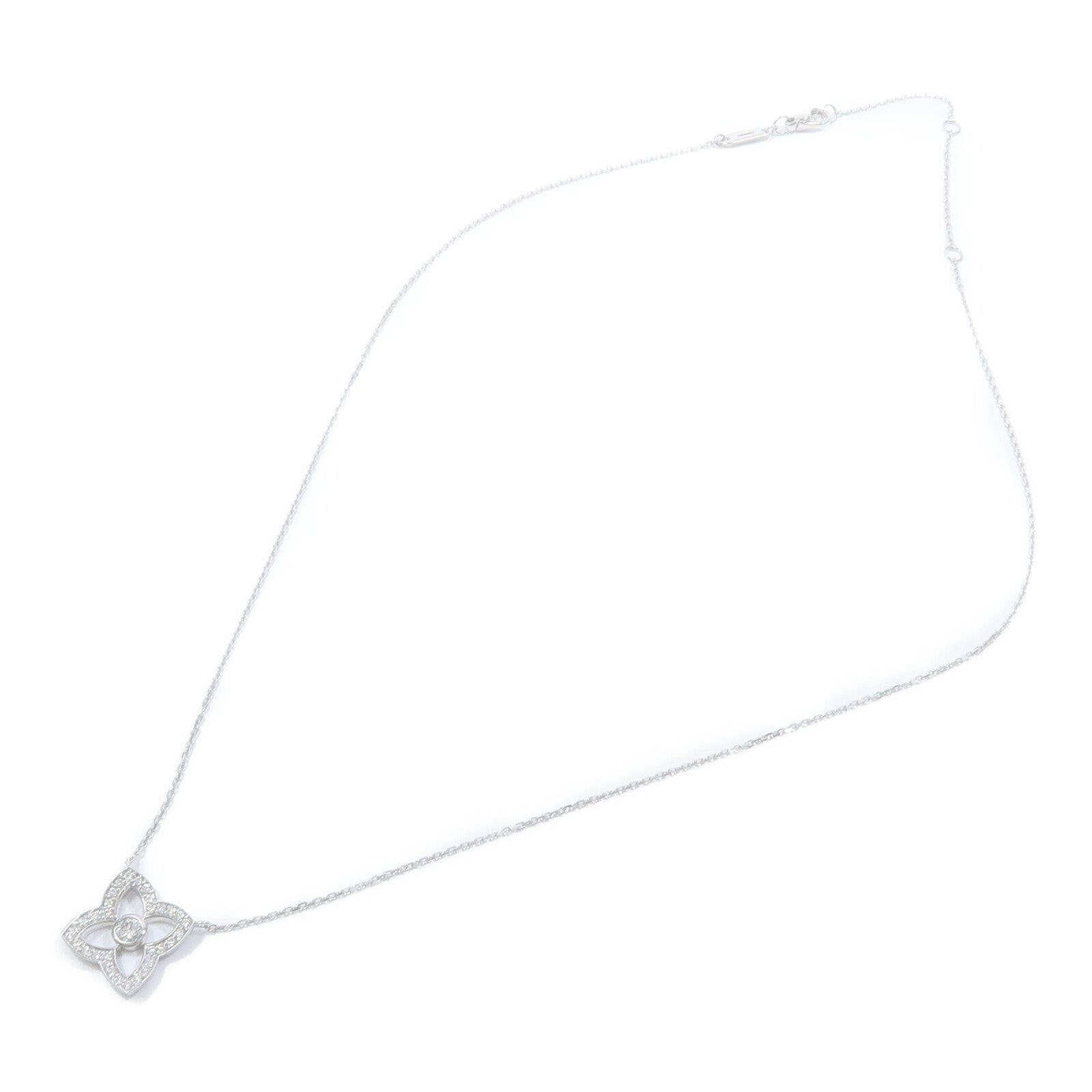 JEWELRY 18K白金De Beers Lotus鑽石項鍊