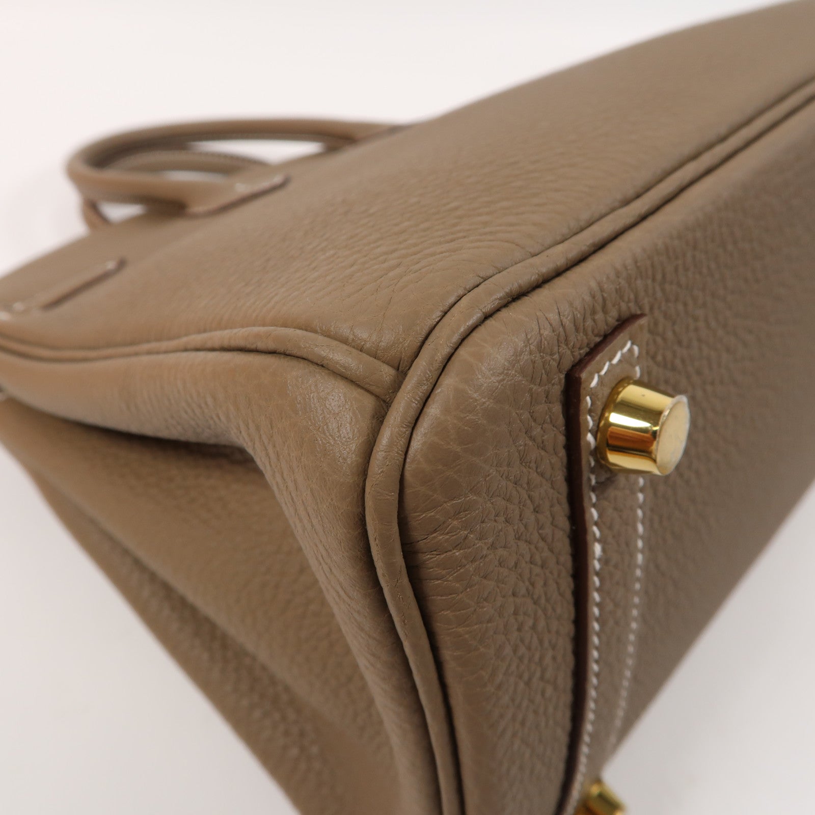 HERMES Togo皮革Birkin 25金扣手挽袋Etoupe大象灰色