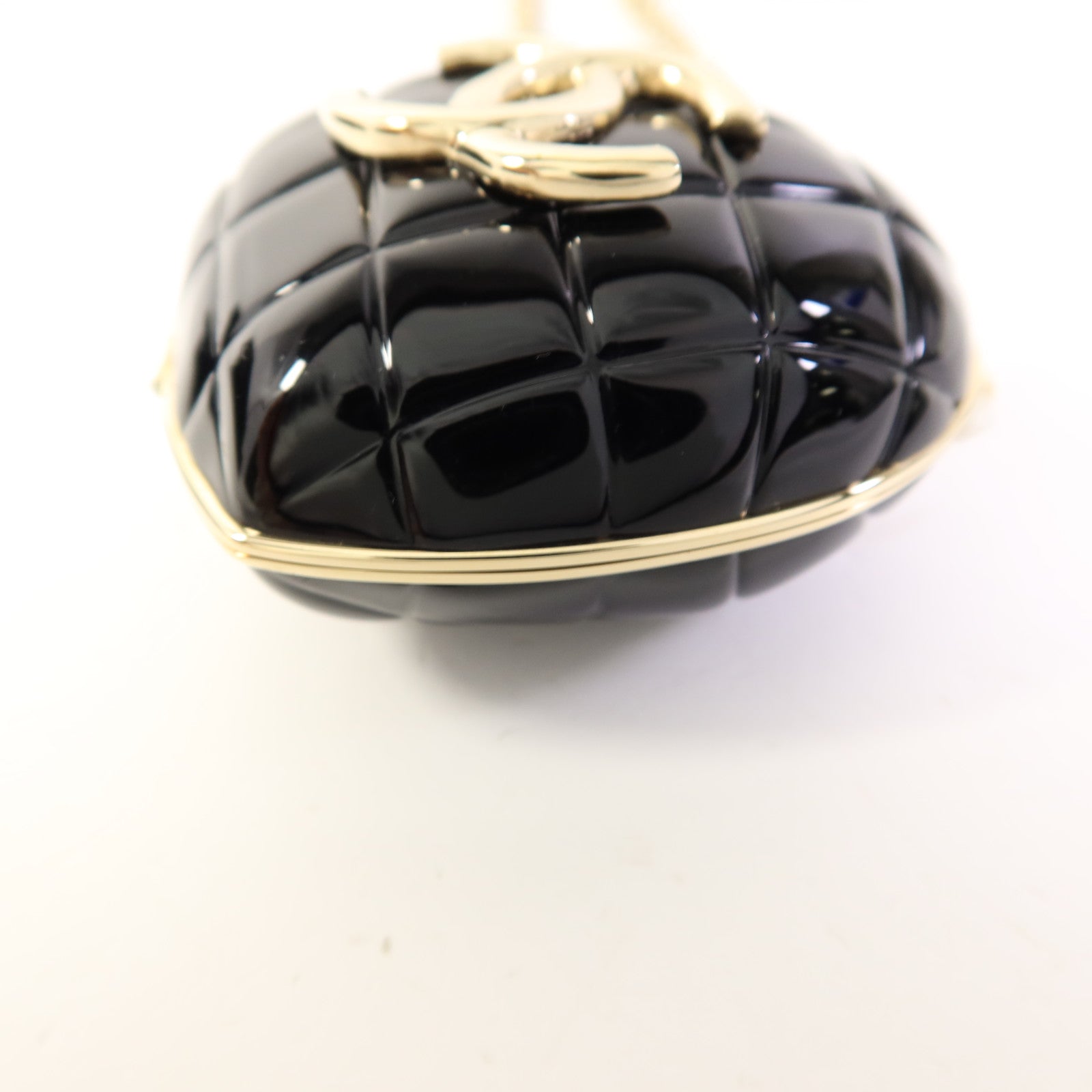 CHANEL PVC/金屬/皮革Heart Charm With Chain金扣掛飾