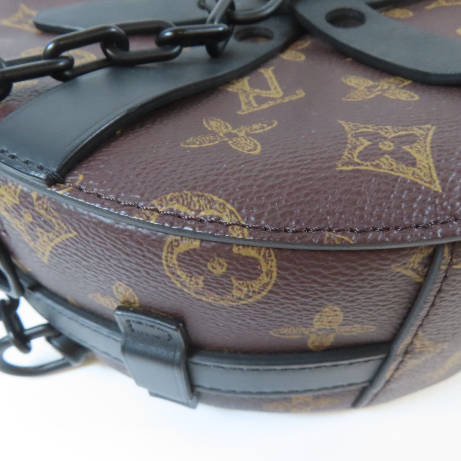LOUIS VUITTON 【激減優惠】Monogram Wheel Box黑扣手挽肩背兩用袋啡色