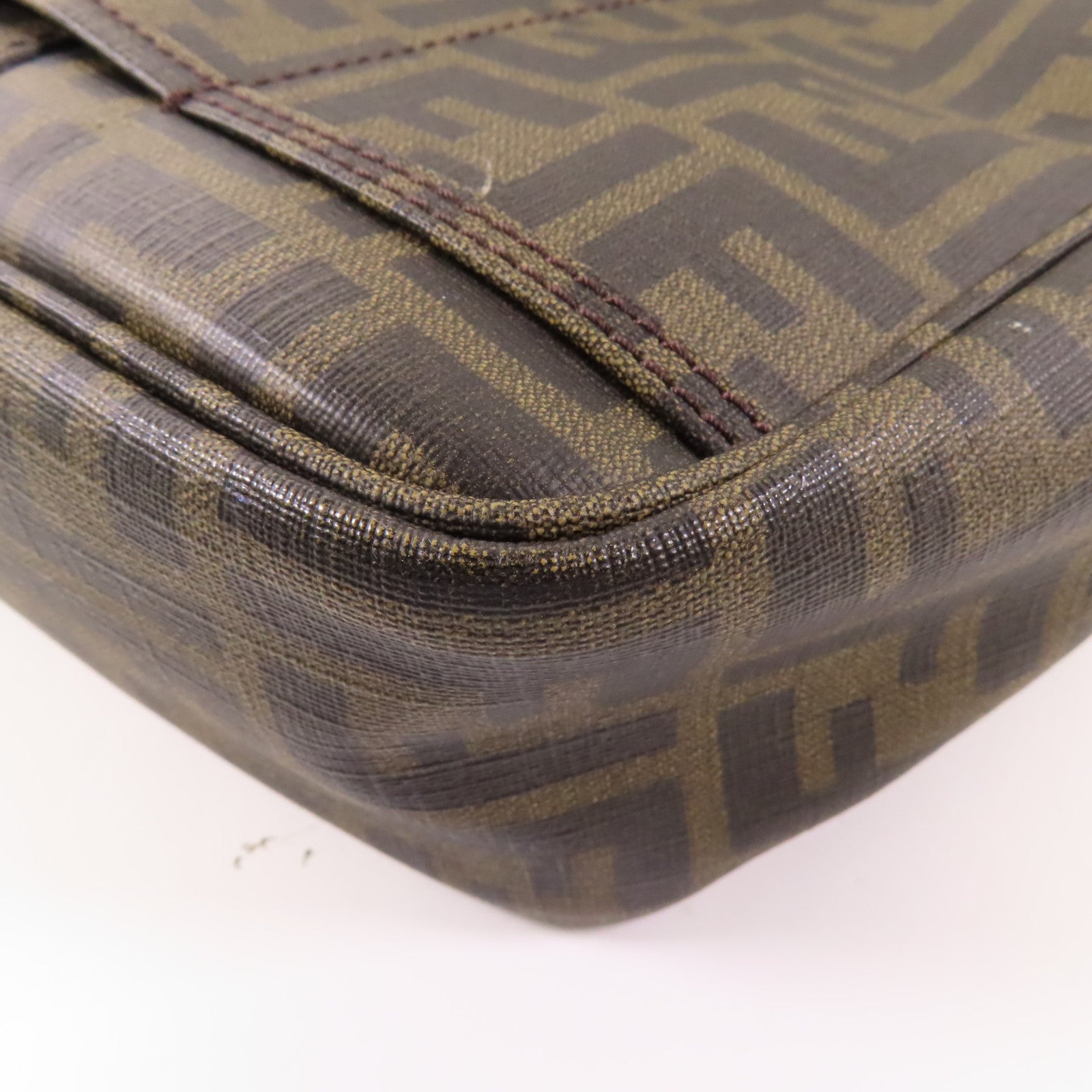 FENDI 塗層帆布Briefcase銀扣手挽肩背兩用袋