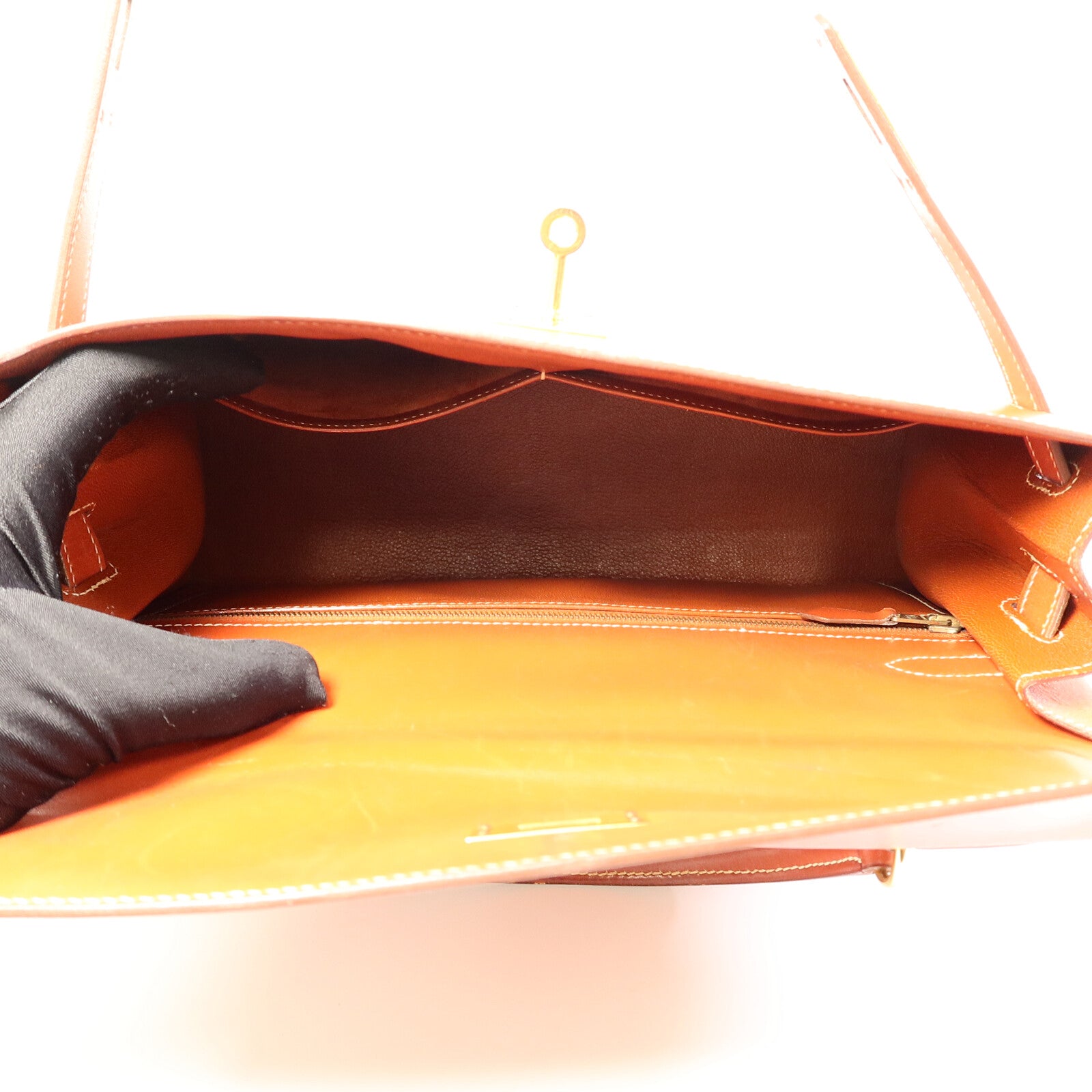 HERMES Box皮革Kelly 32手挽袋