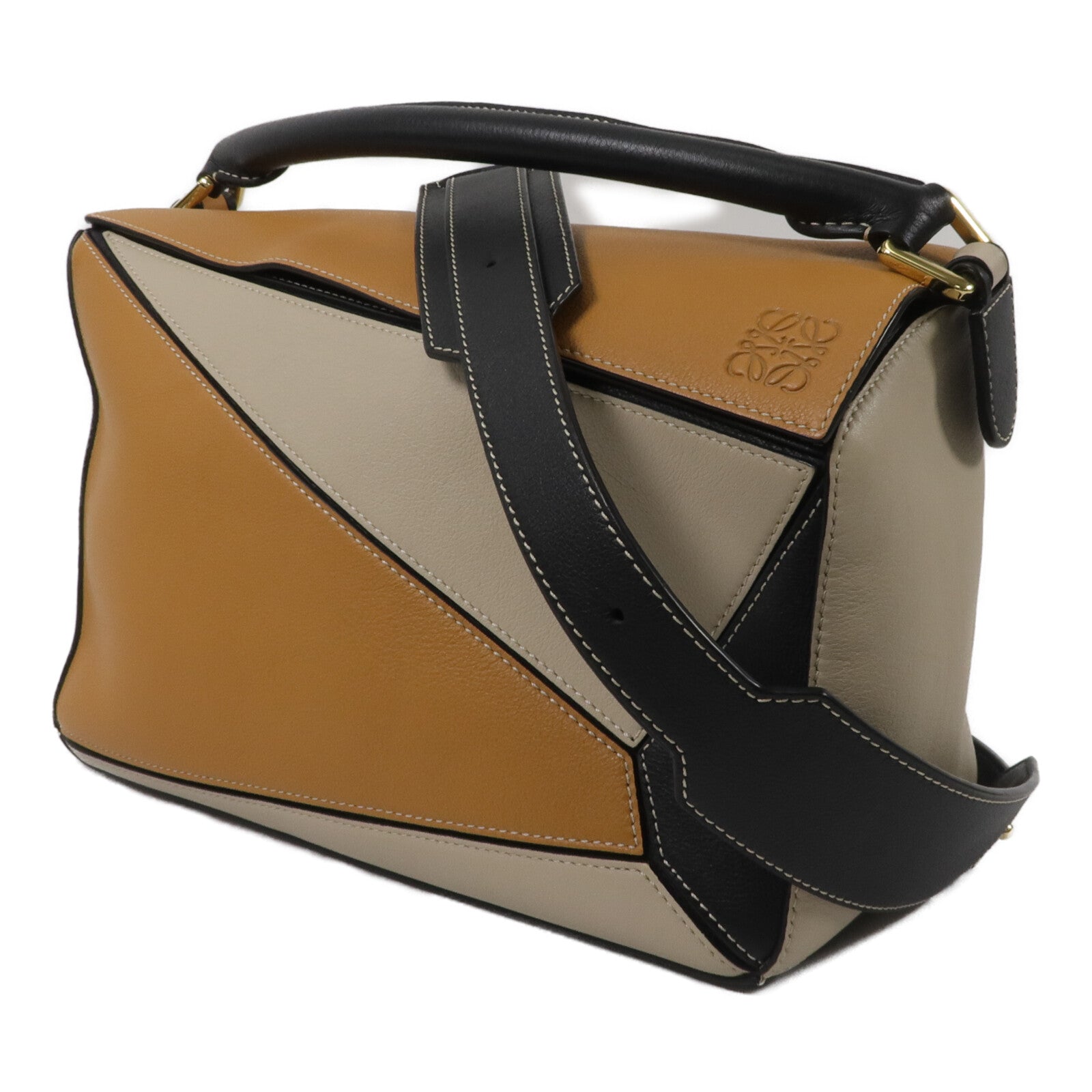 LOEWE 牛皮皮革Puzzle Medium手挽肩背兩用袋