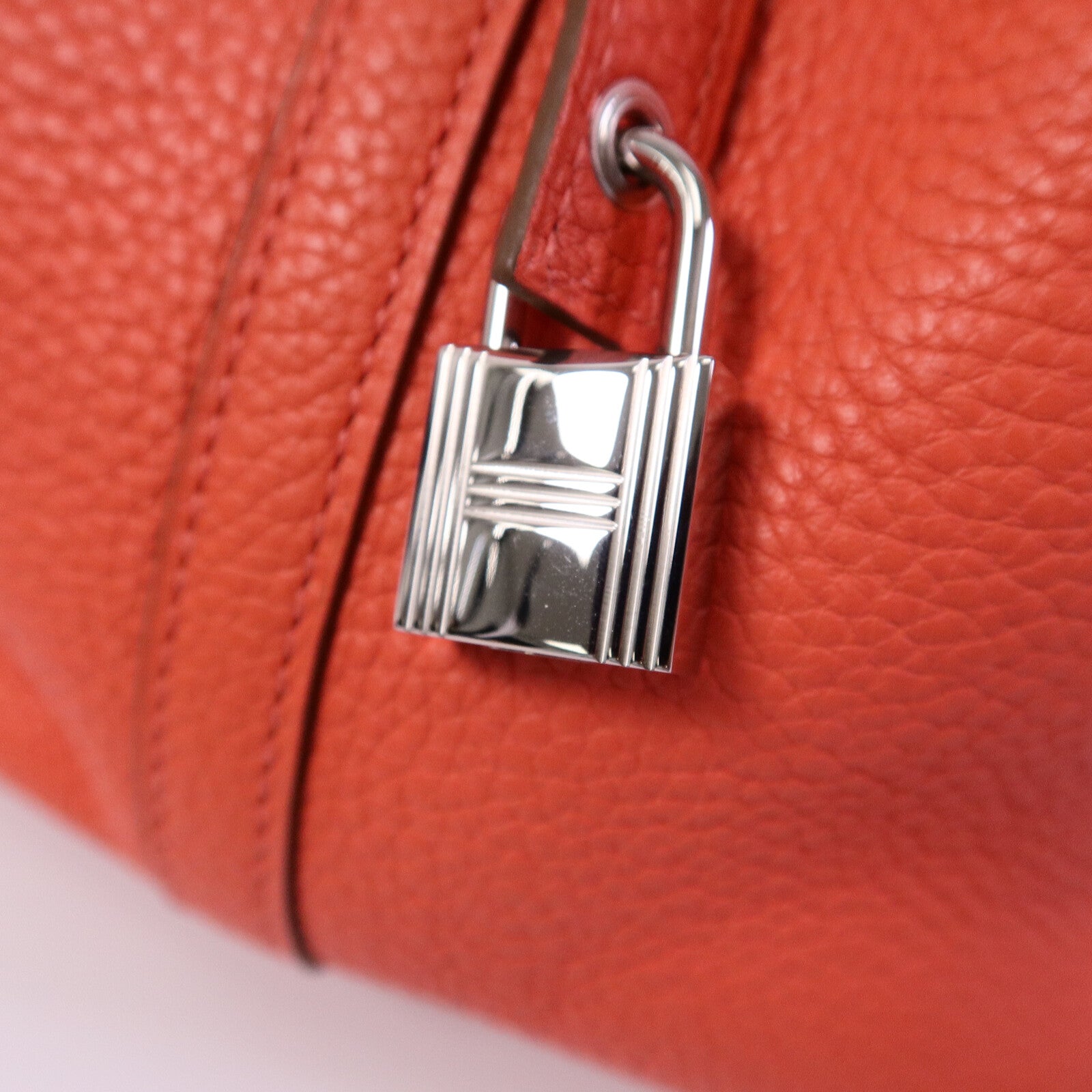 HERMES Clemence皮革Picotin MM扣手挽袋Rose Jaipur