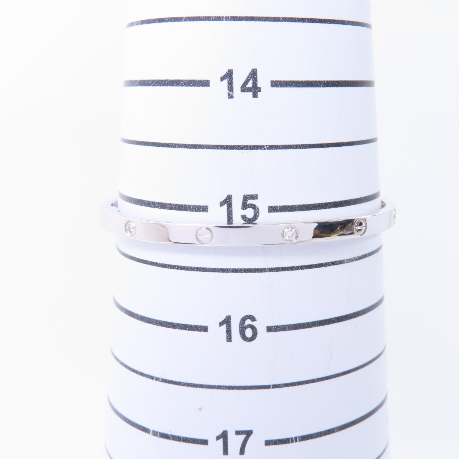 CARTIER 18K白金Love Bracelet鑽石手鐲Cartier#16