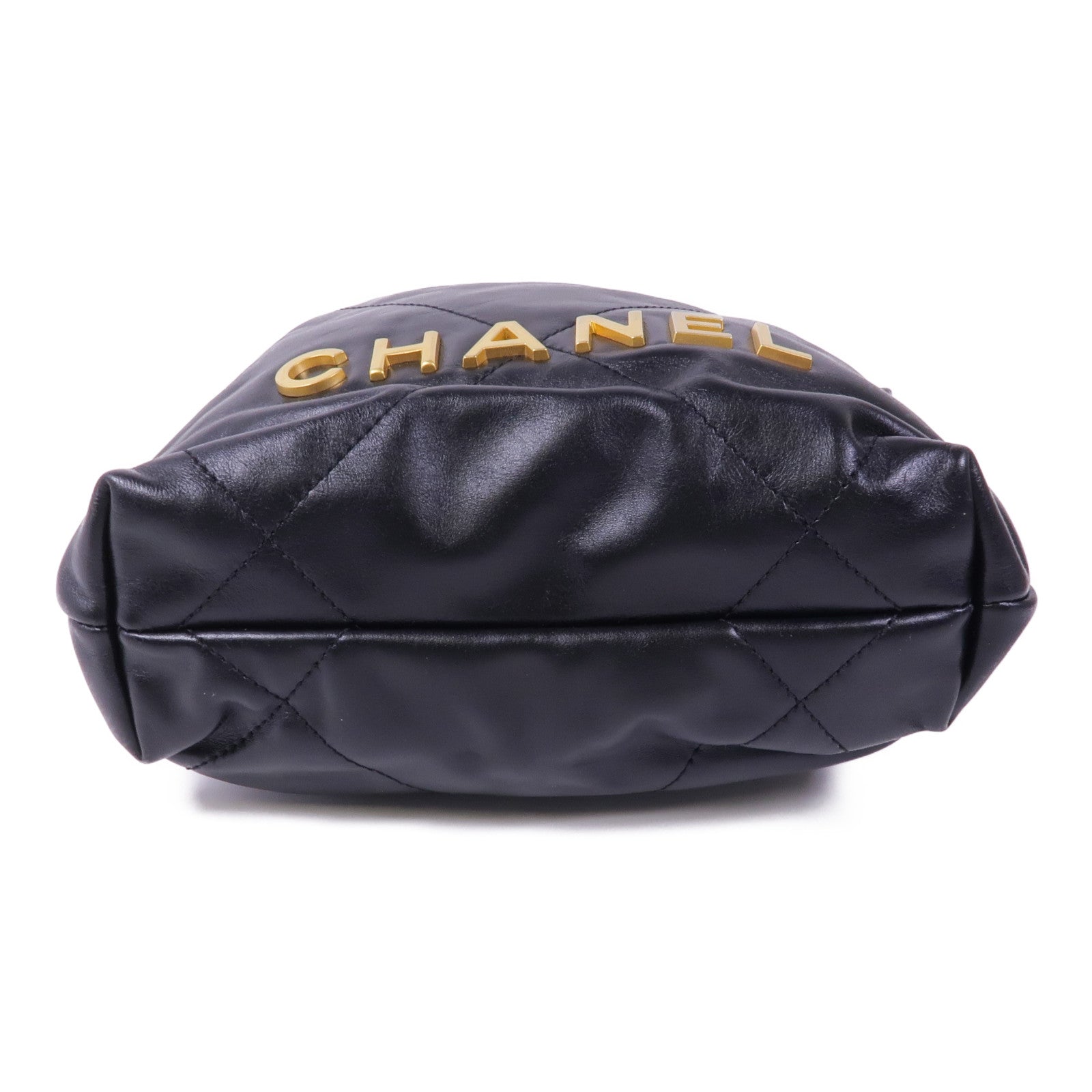 CHANEL 牛皮皮革Chanel 22 Mini金扣鏈帶手挽肩背兩用袋