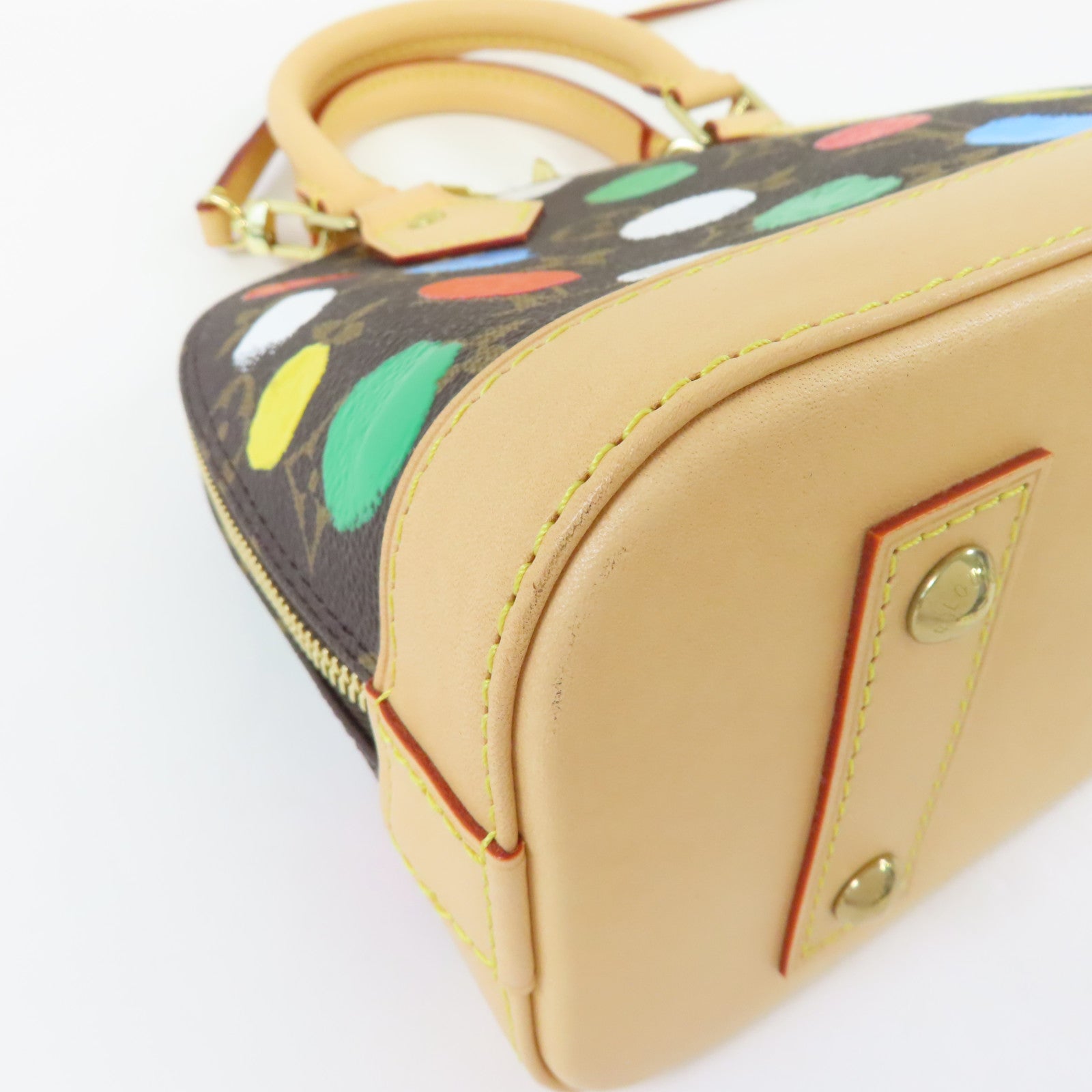 LOUIS VUITTON Monogram YK Alma BB金扣手挽肩背兩用袋彩色