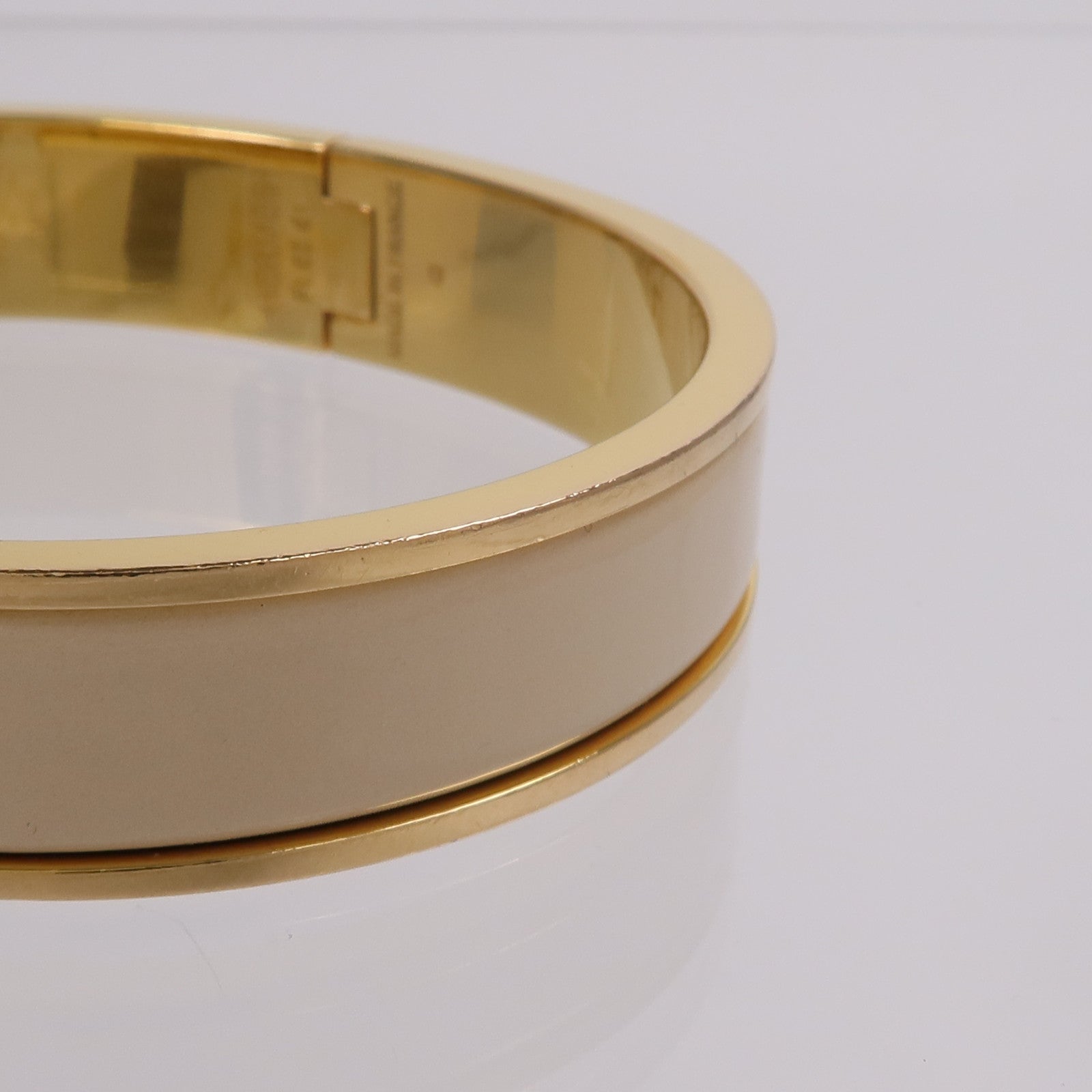 HERMES 金屬/琺瑯Clic H Bracelet手鐲Creme