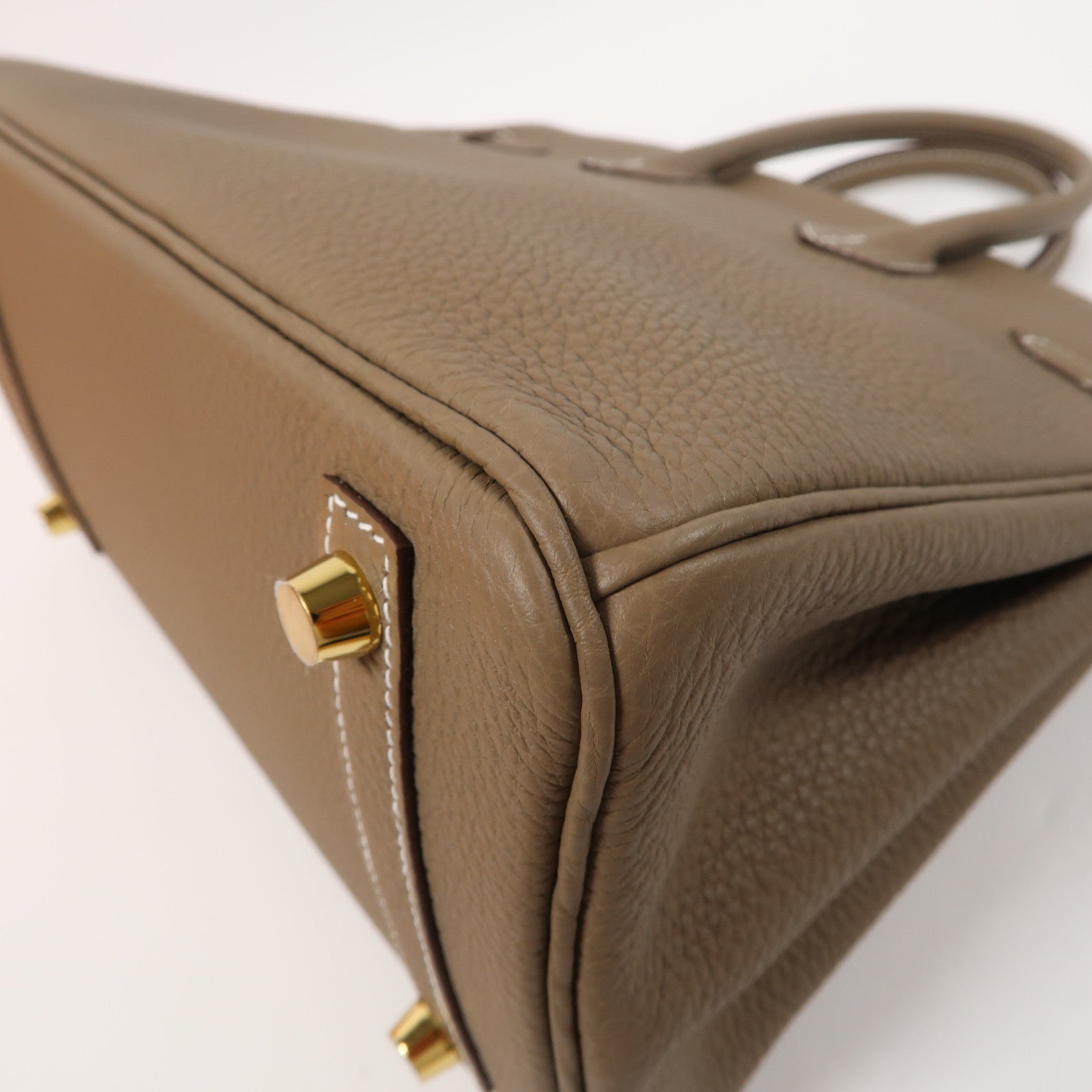 HERMES Togo皮革Birkin 25金扣手挽袋Etoupe大象灰色
