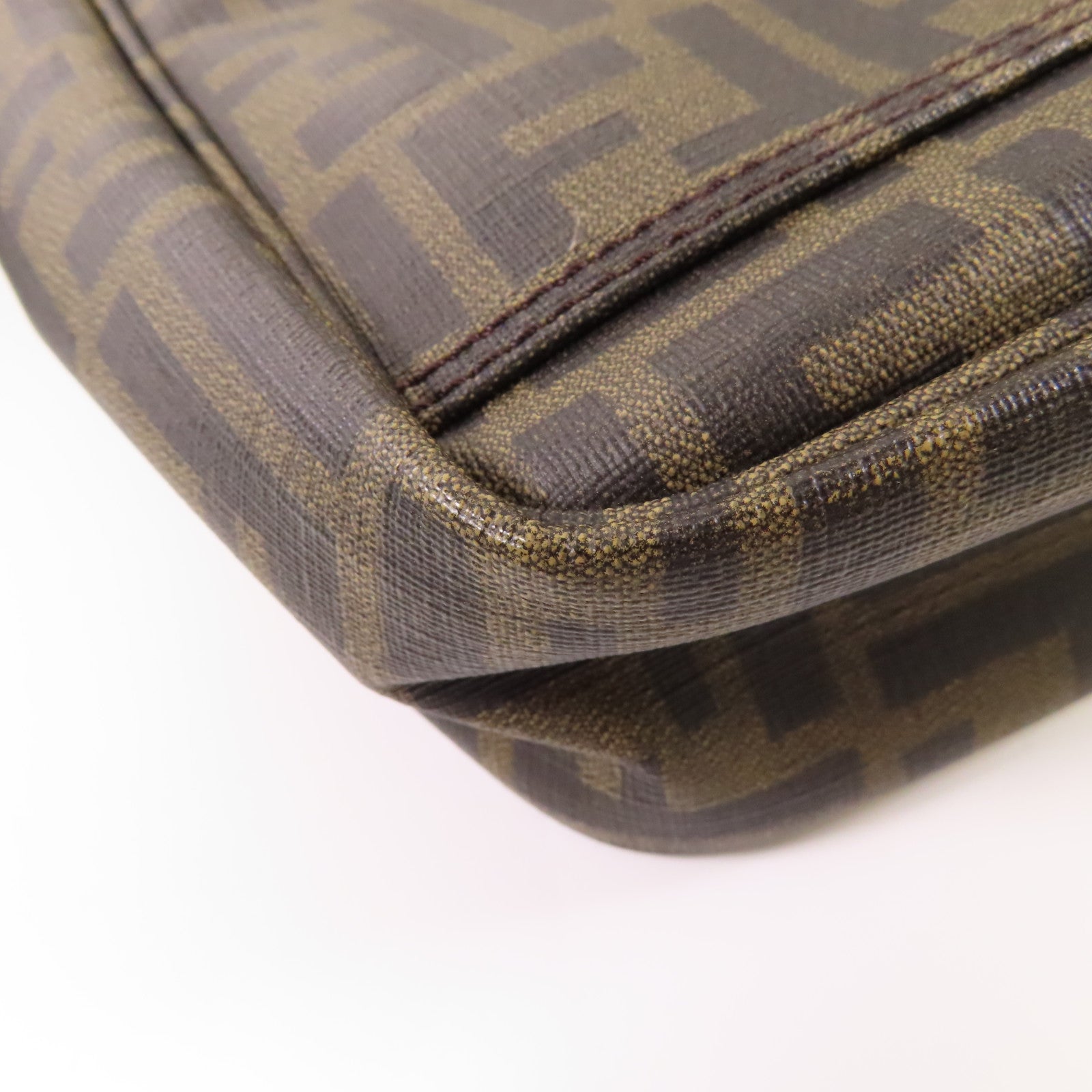 FENDI 塗層帆布Briefcase銀扣手挽肩背兩用袋