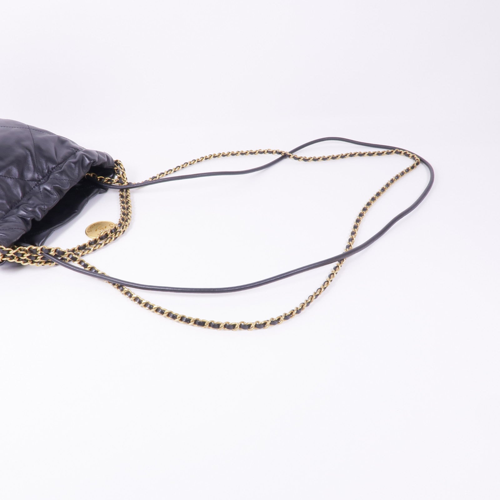 CHANEL 牛皮皮革Chanel 22 Mini金扣鏈帶手挽肩背兩用袋