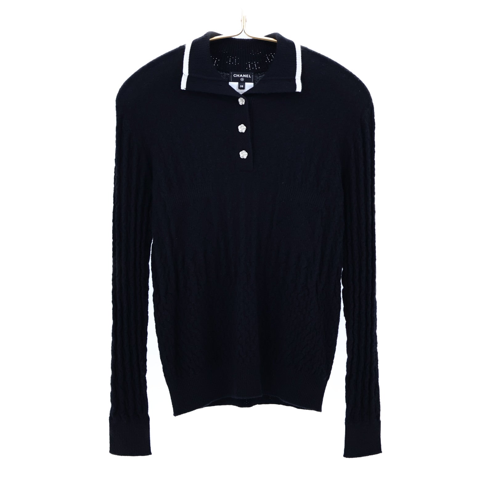 CHANEL Cashmere/Polyester Look 60 Knitted Sweater針織