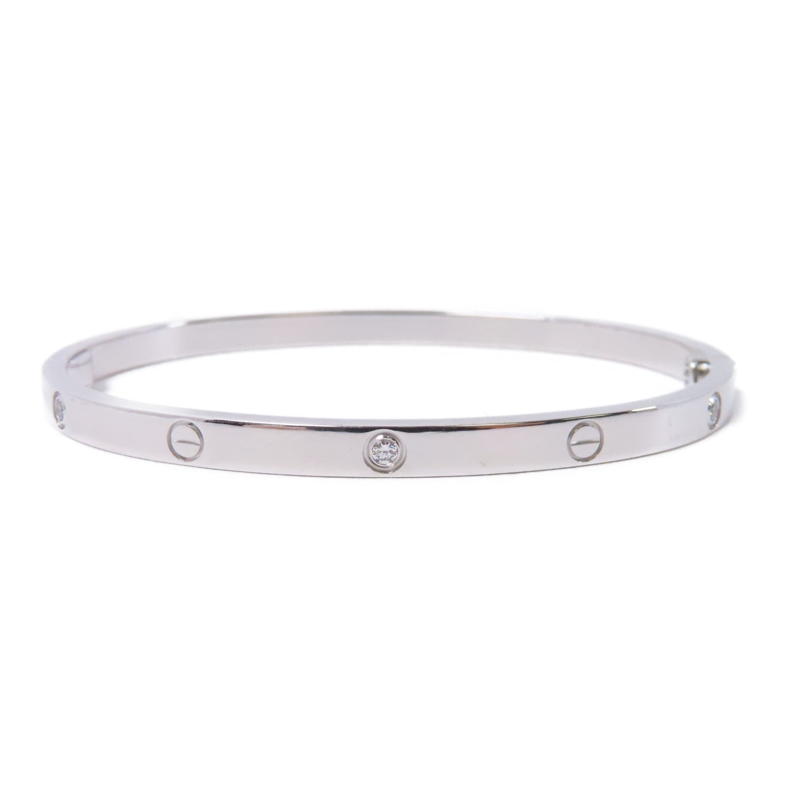 CARTIER 18K白金Love Bracelet鑽石手鐲Cartier#16