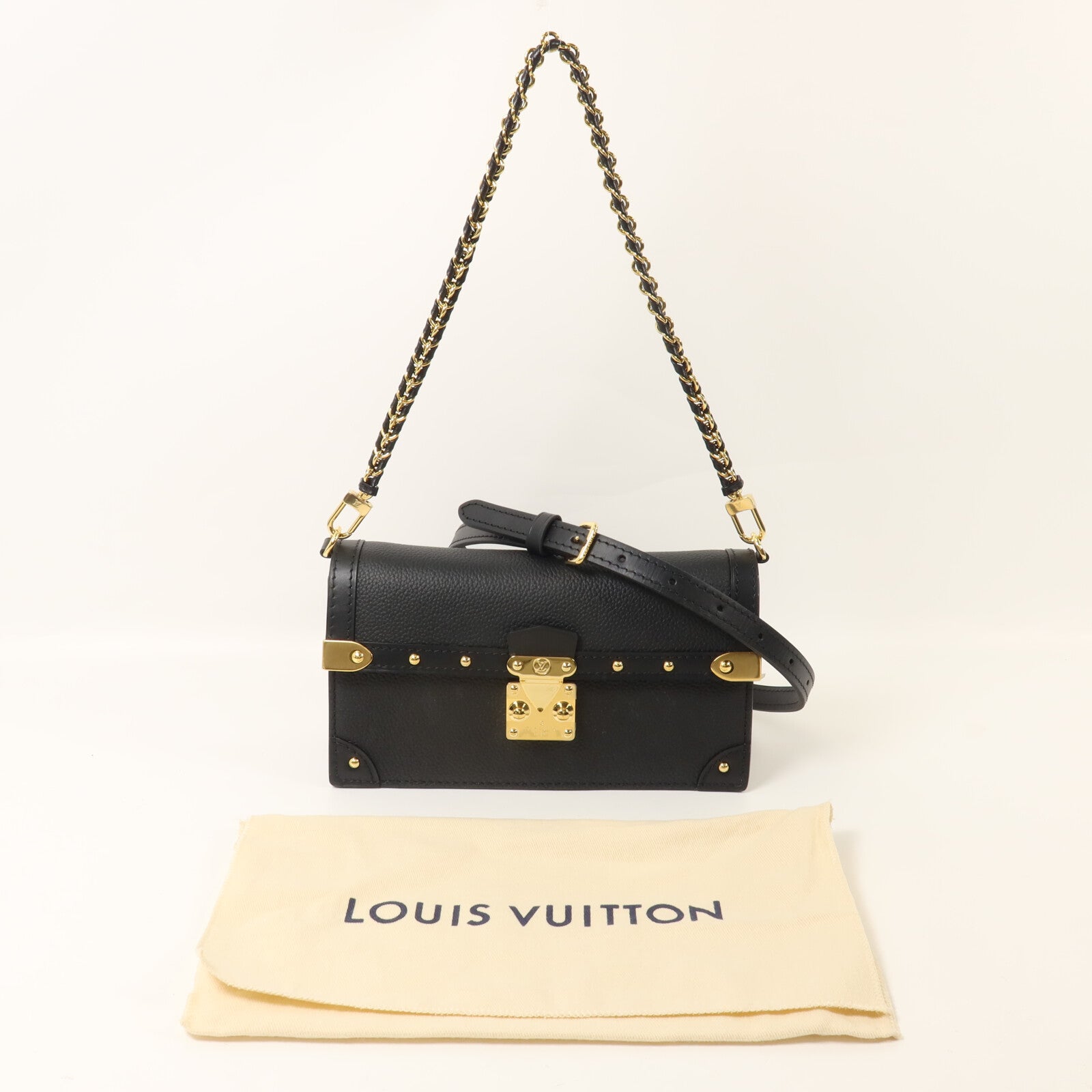 LOUIS VUITTON 牛皮皮革Trunk鏈帶手挽肩背兩用袋