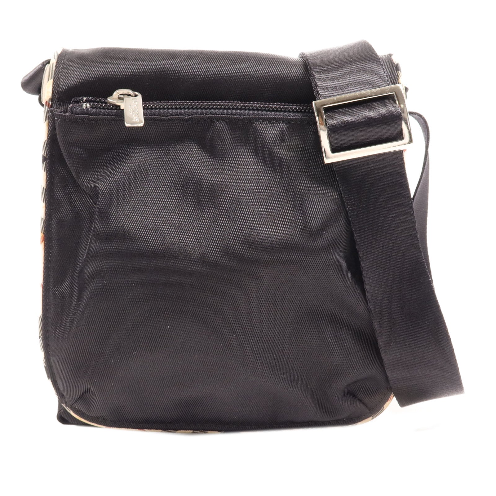 BURBERRY 尼龍Shoulder Bag銀扣肩背袋