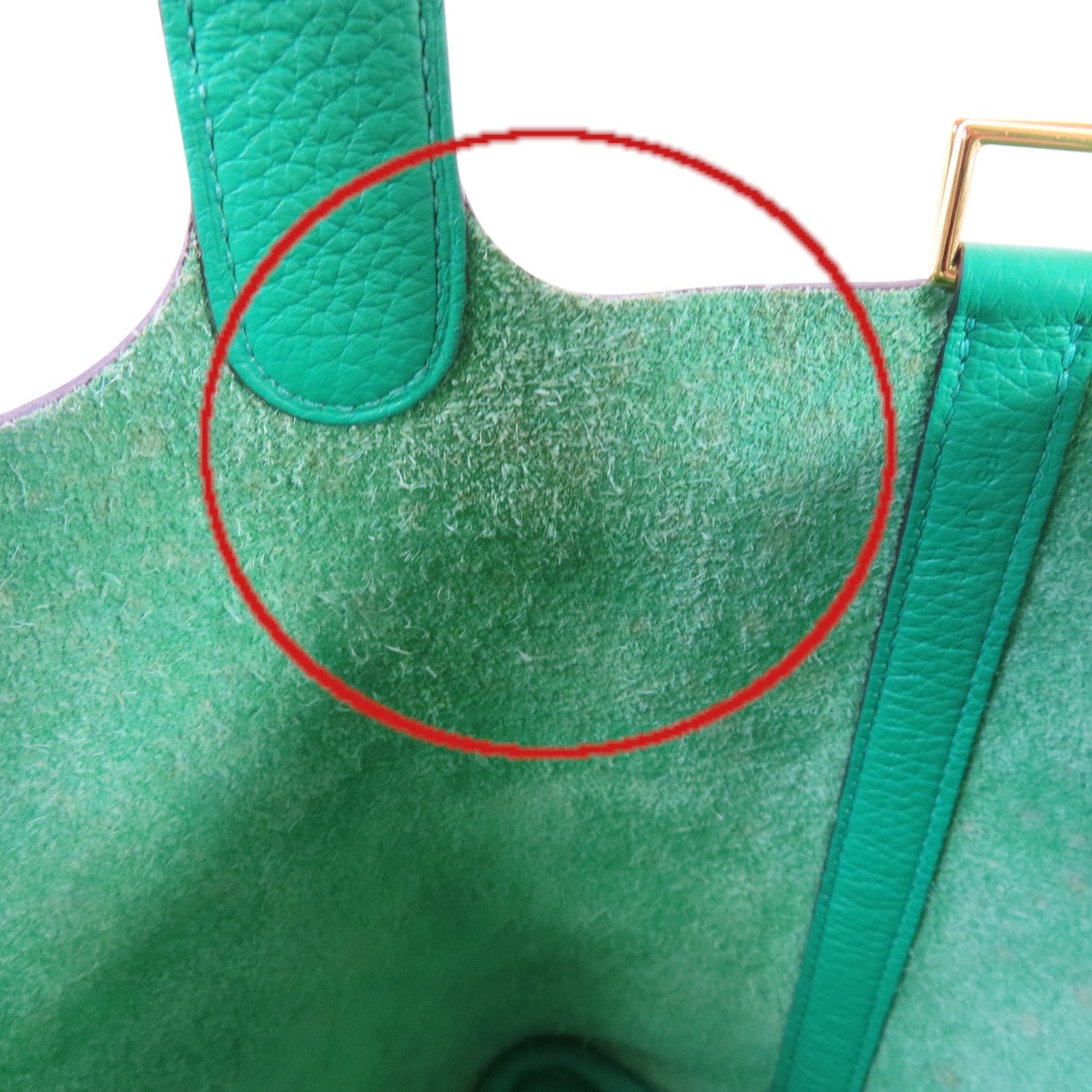 HERMES Clemence皮革Picotin PM Tote Bag金扣手挽袋