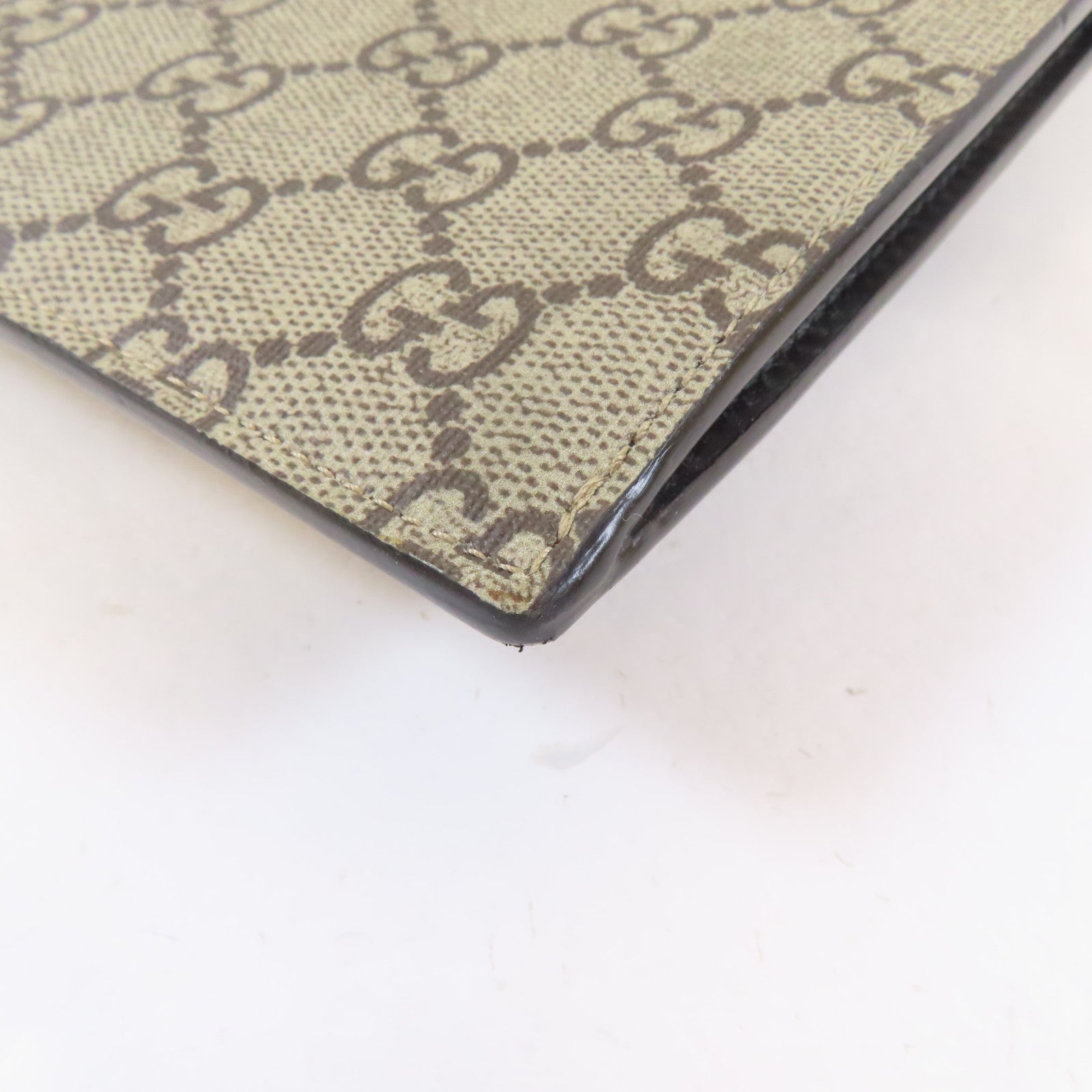 GUCCI 【激減優惠】塗層帆布Hang Bag銀扣手拿包啡色/黑色